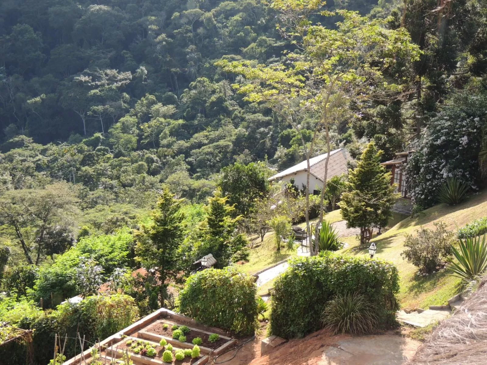 Garden view in Pousada R.N.C. Nosso Paraíso