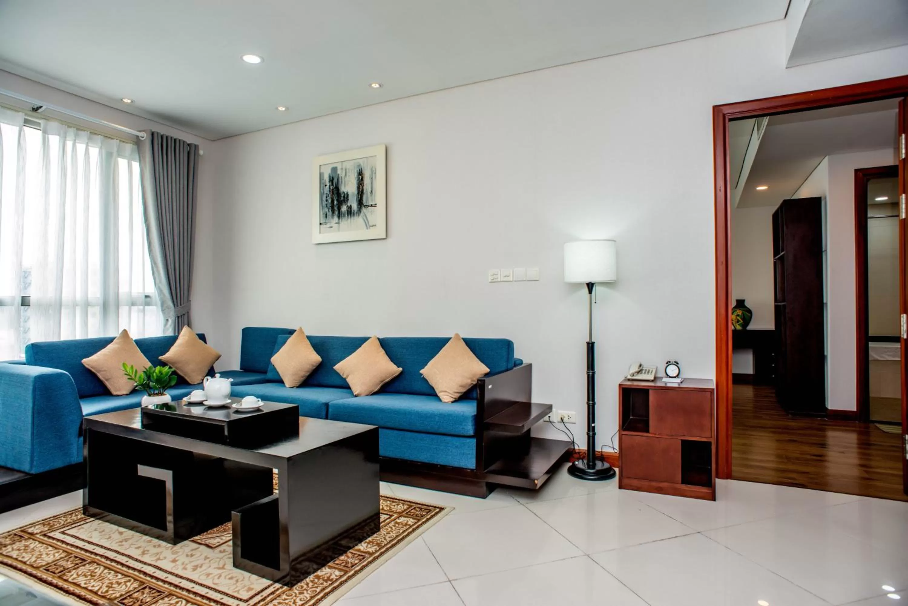 Living room in Lancaster Ho Chi Minh Serviced Apartment Official