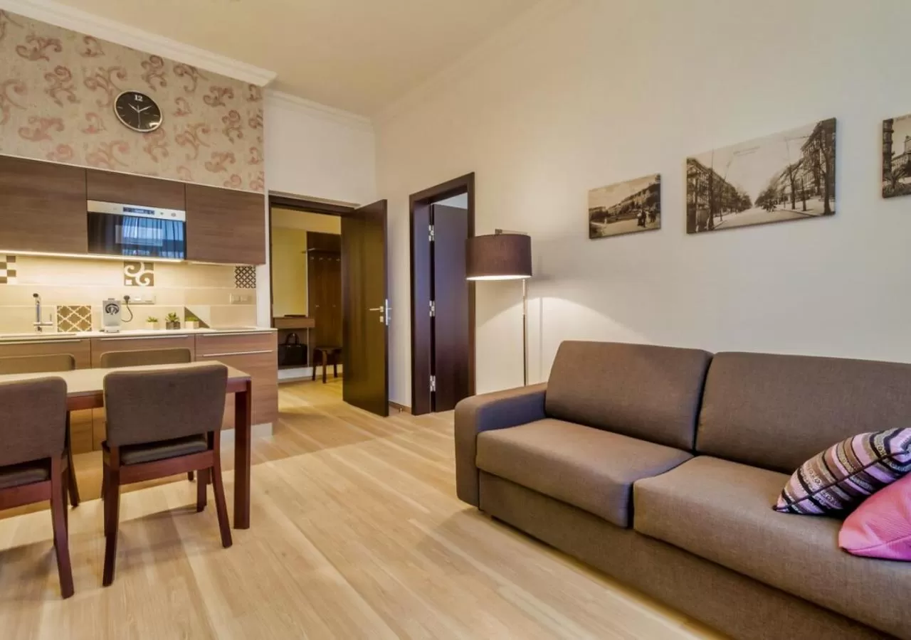 Kitchen or kitchenette in VINOHRADSKY DUM Residence