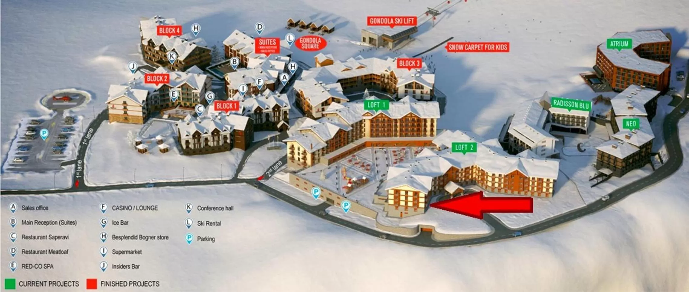Floor Plan in New Gudauri Loft 2