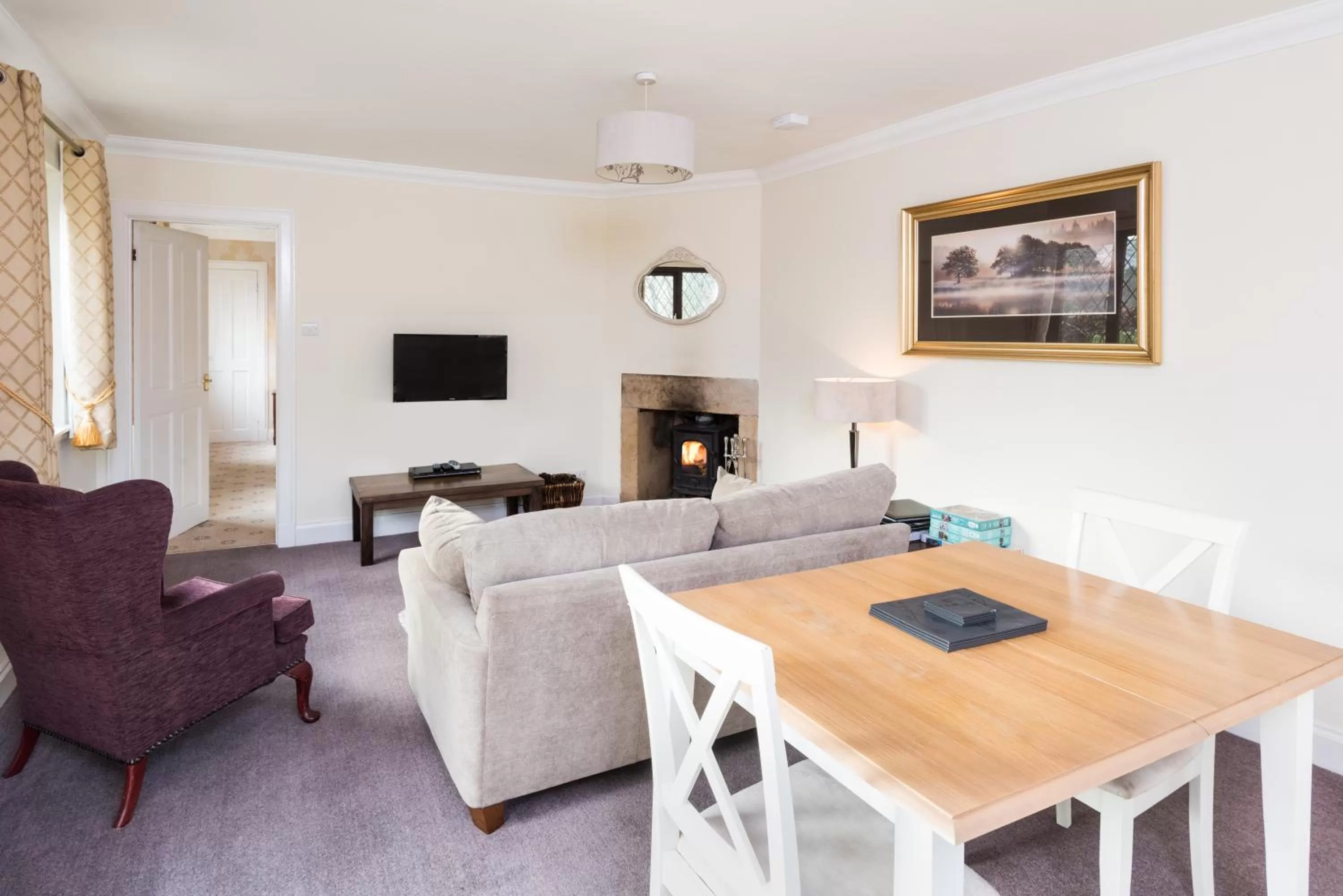 Communal lounge/ TV room in The Atholl Palace