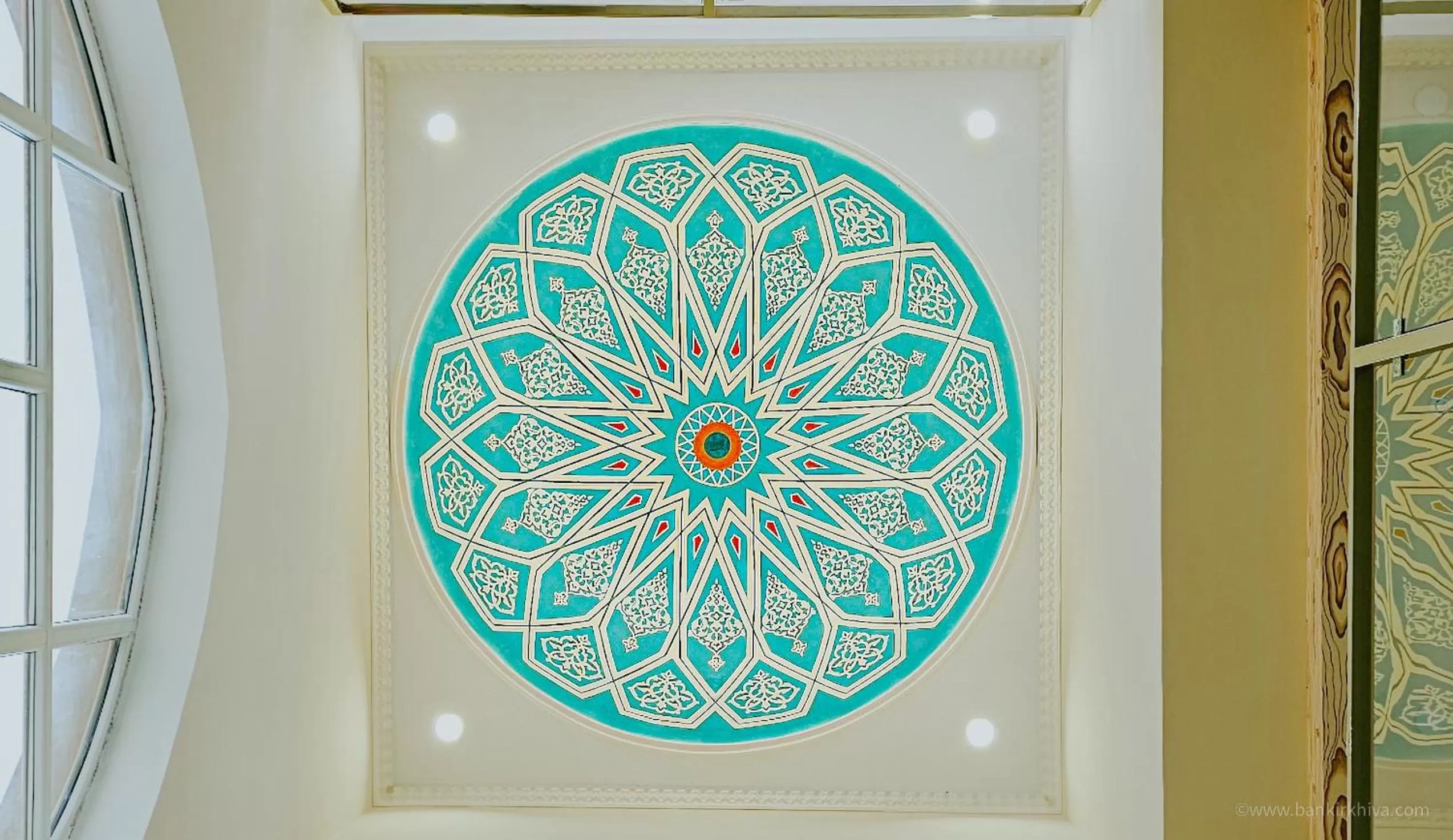 Decorative detail, Bathroom in Hotel Bankir Khiva