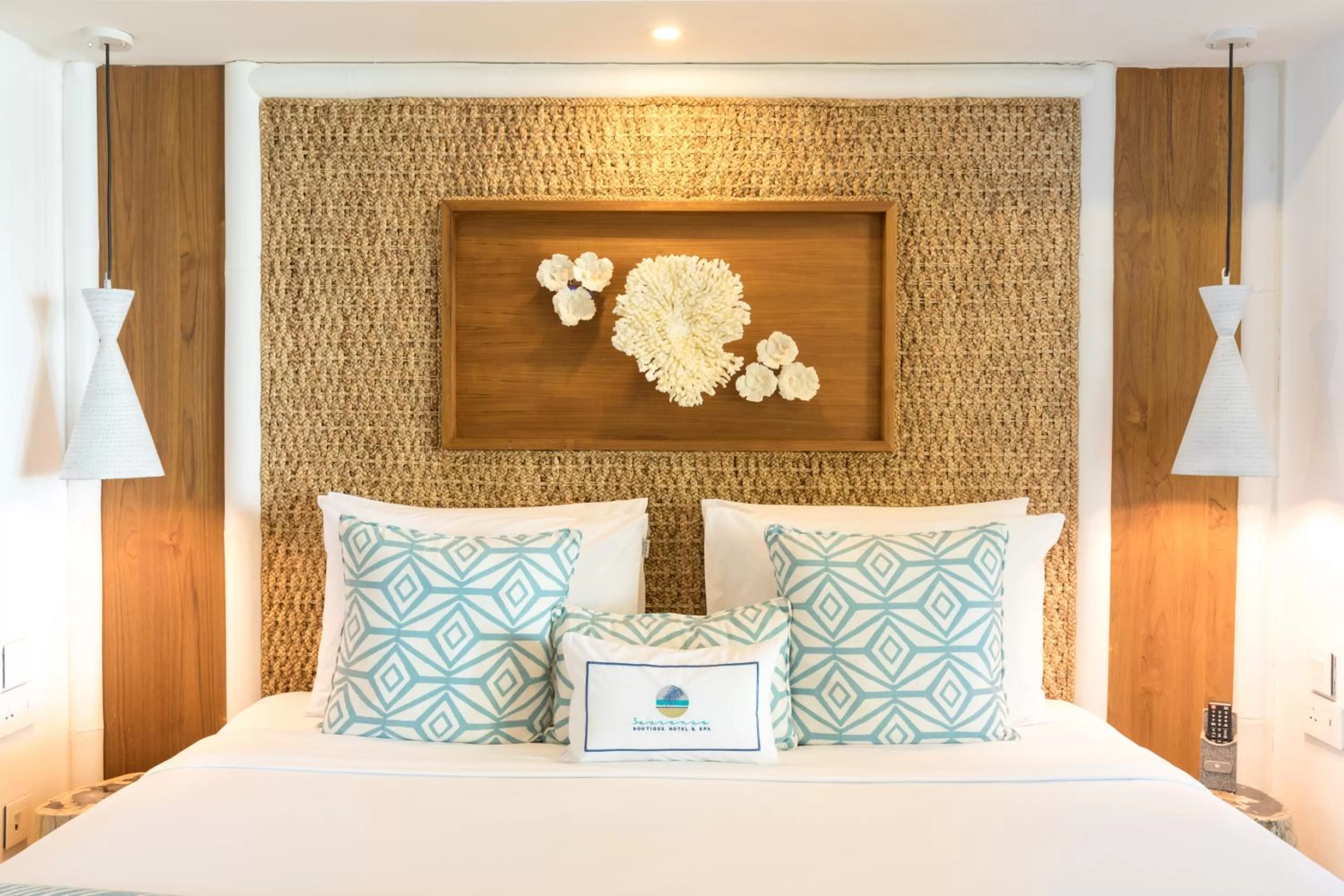 Bed in Seasense Boutique Hotel & Spa