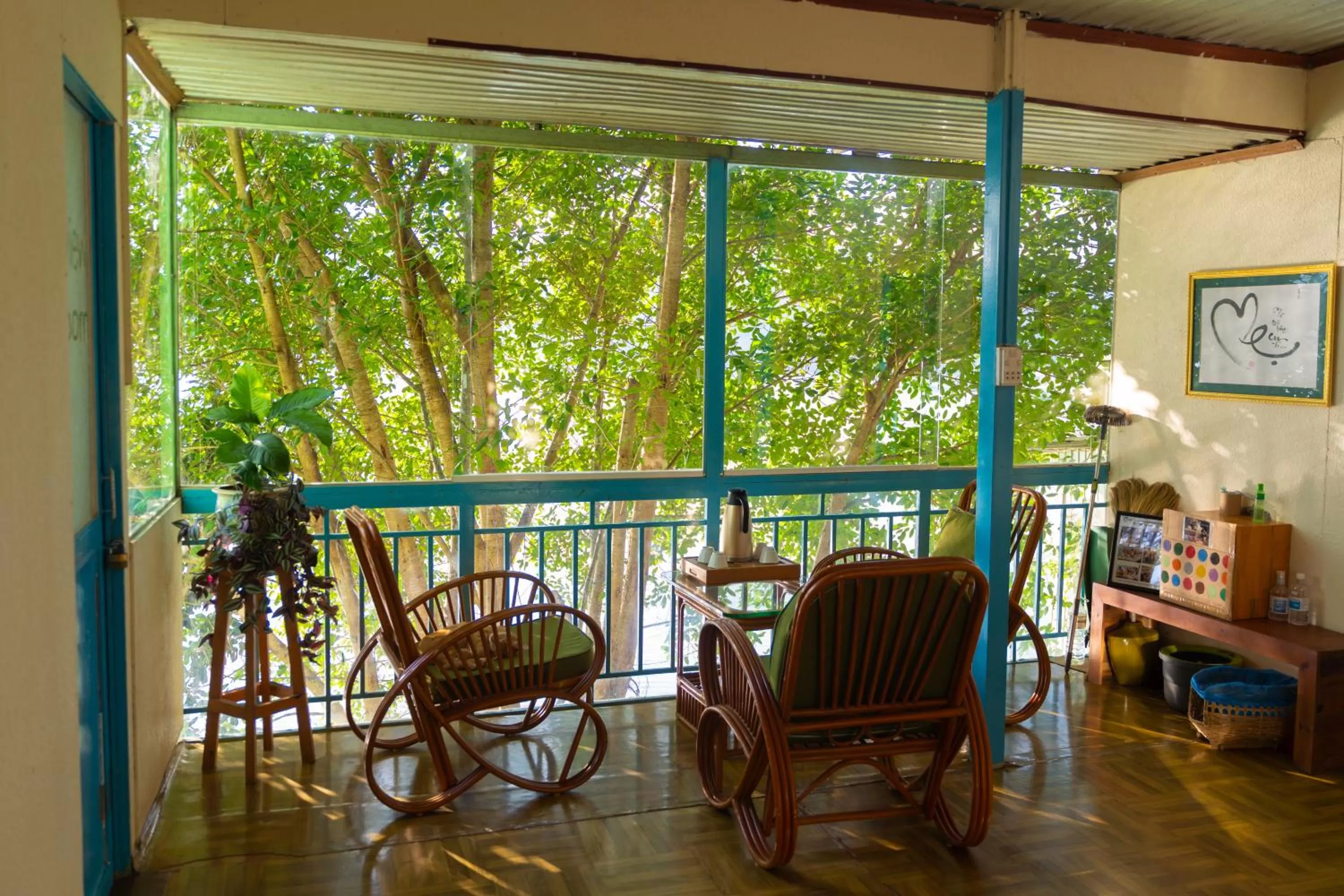 Communal lounge/ TV room in The Lake House Dalat