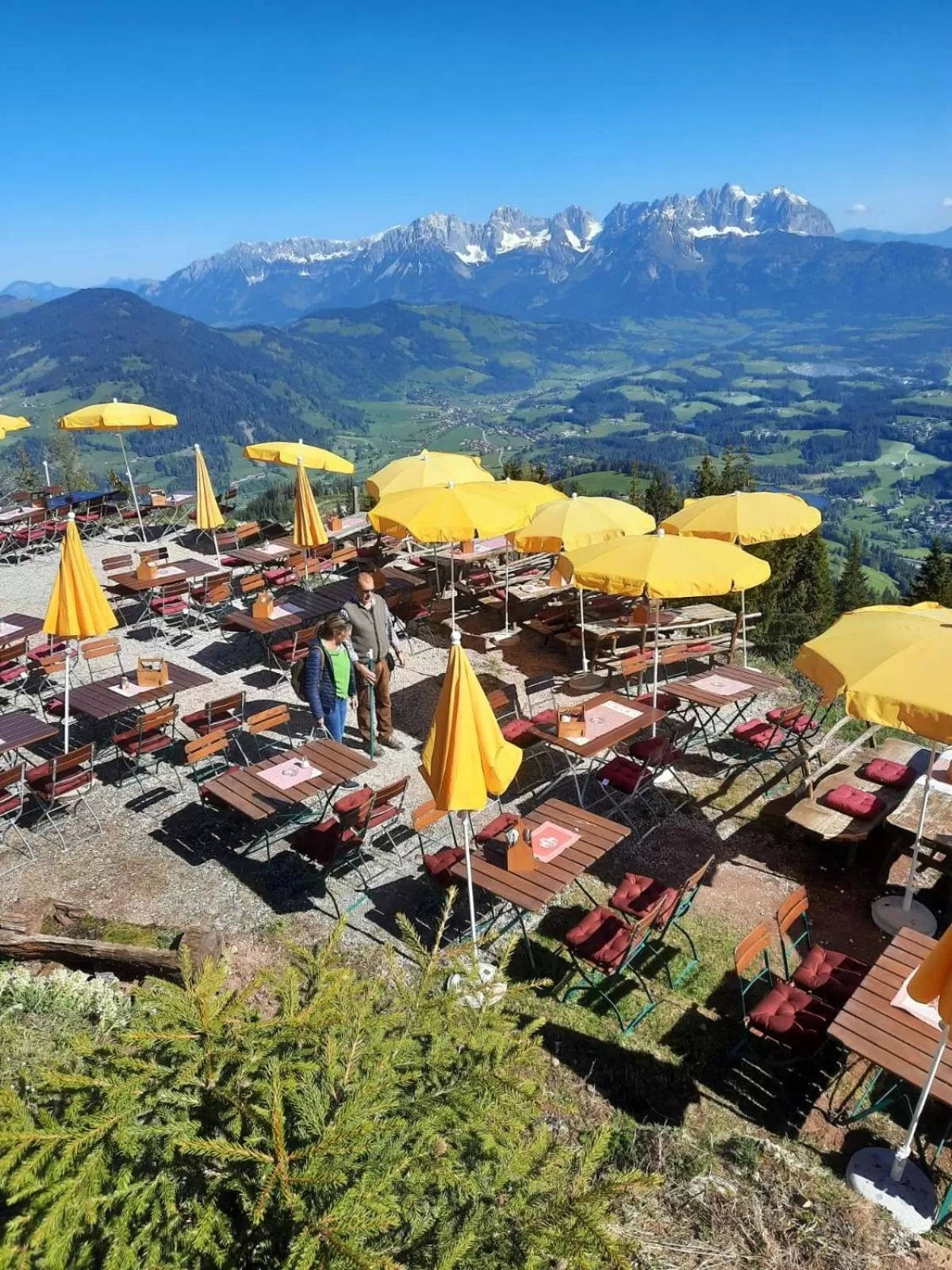 Hocheckhuette On Top of the Kitzbuehel Hahnenkamm Mountain