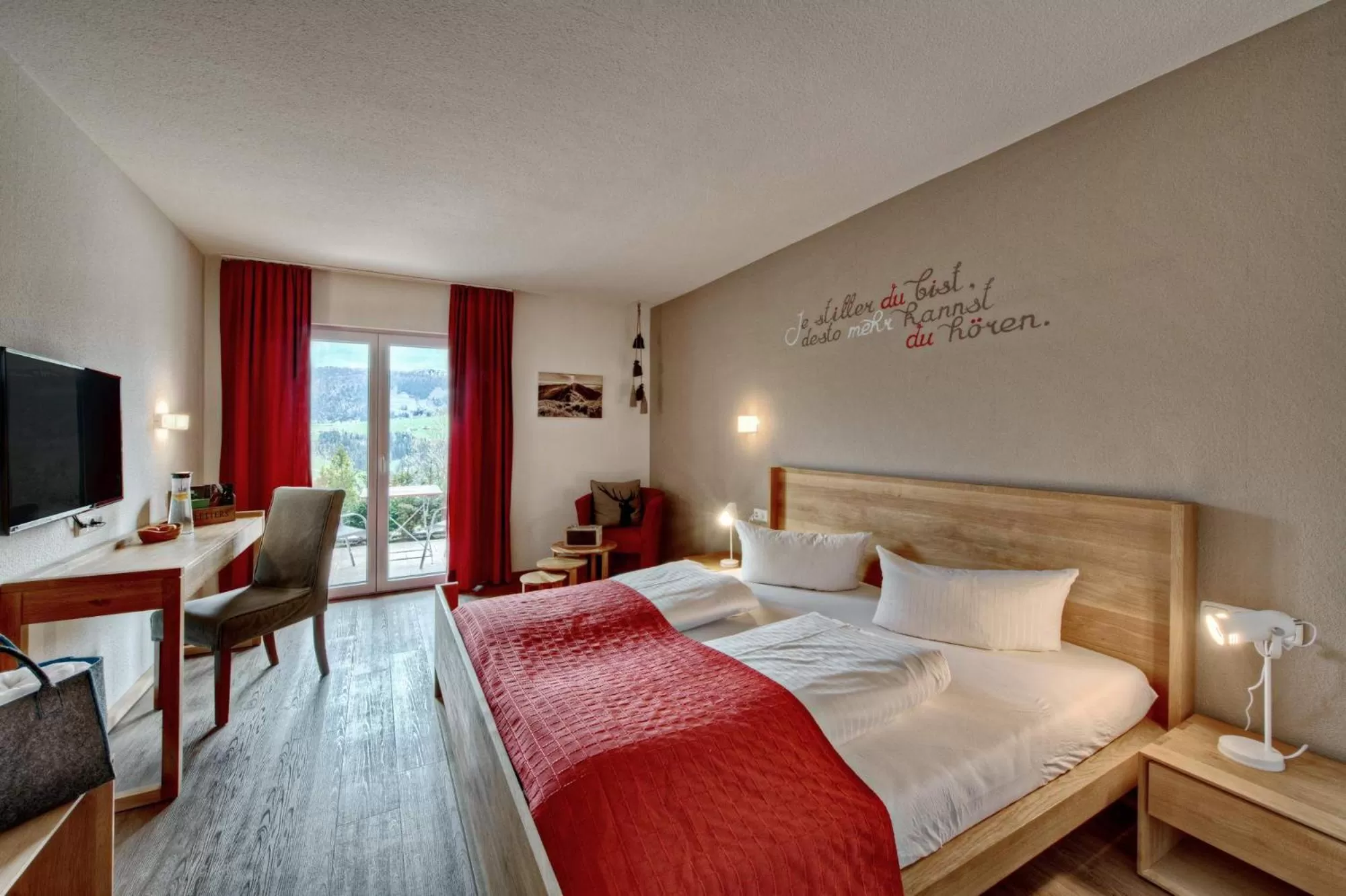 Photo of the whole room, Bed in Allgäuer Panoramahotel