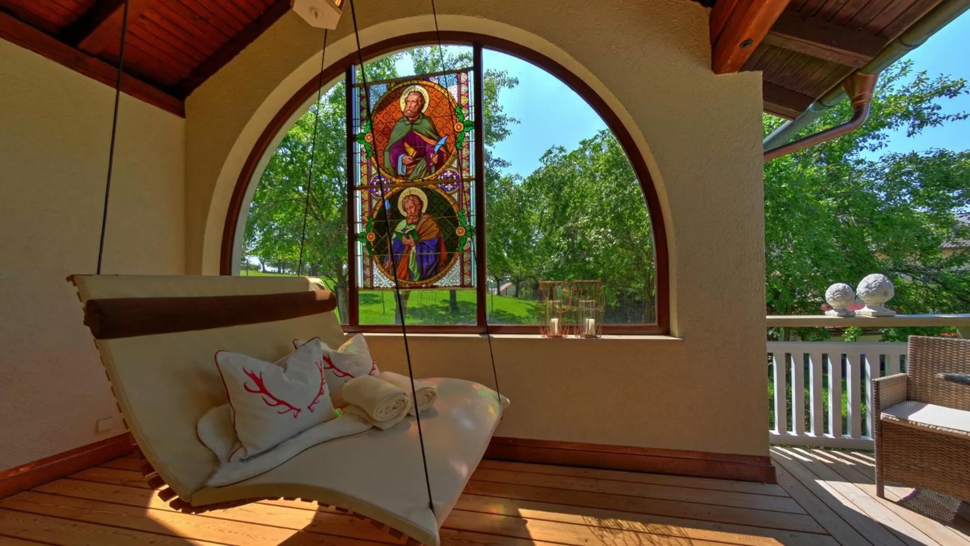 Balcony/Terrace, Seating Area in Boutique Hotel POST ANDECHS