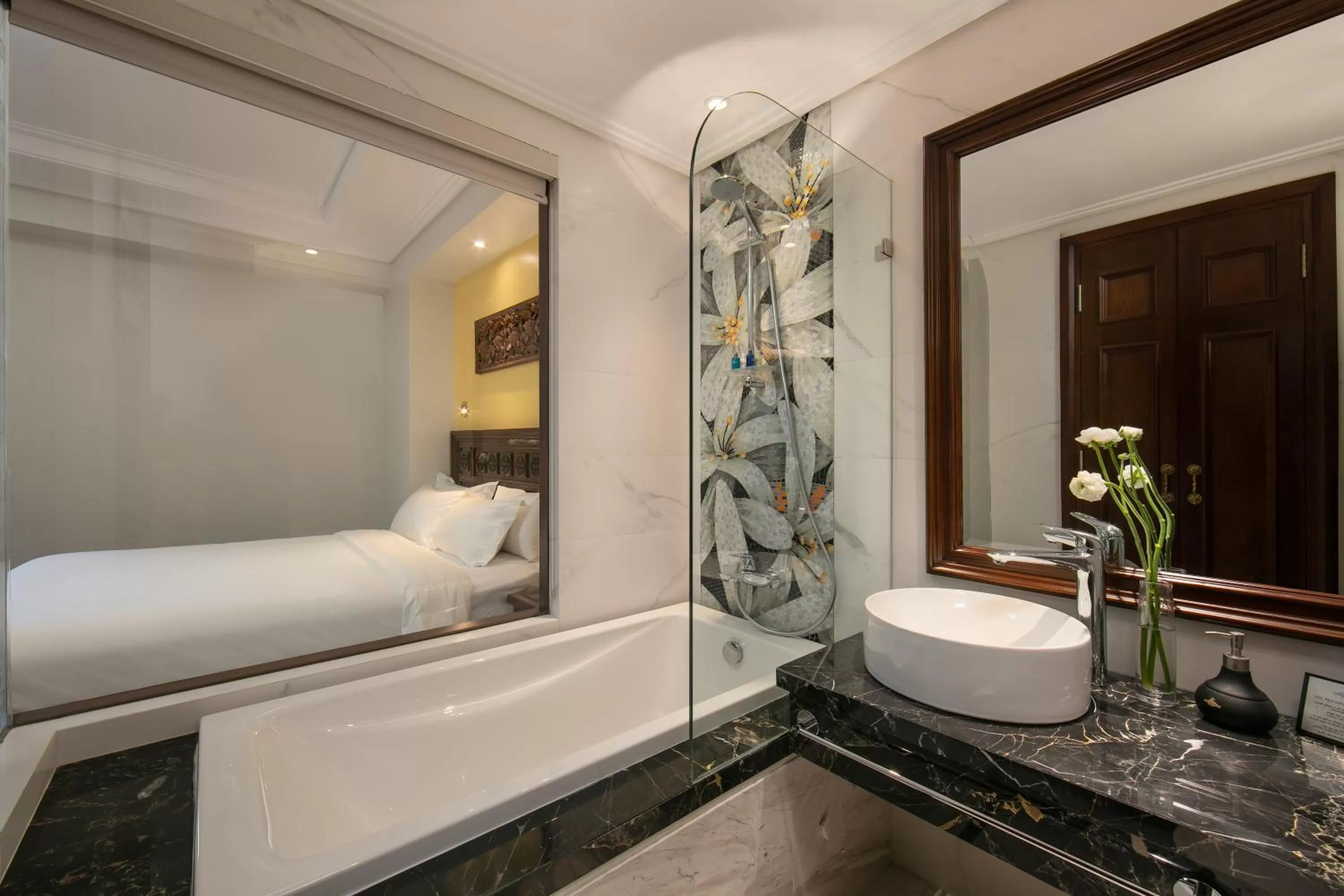 Bathroom, Bed in Lucien Hanoi Lakeside Hotel & Rooftop