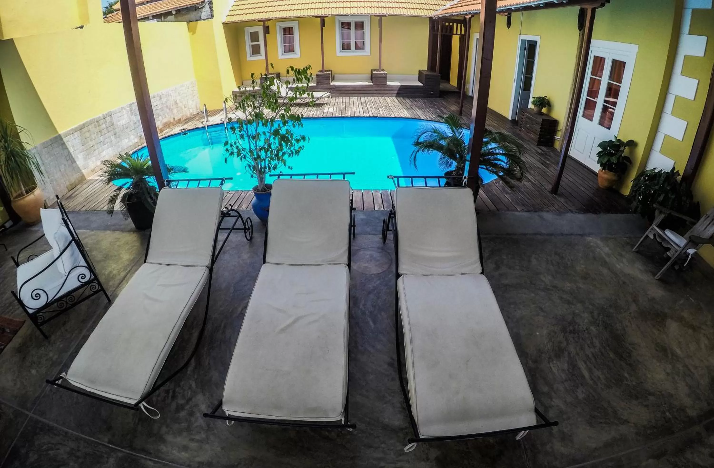 Pool view in The Colonial Guest House