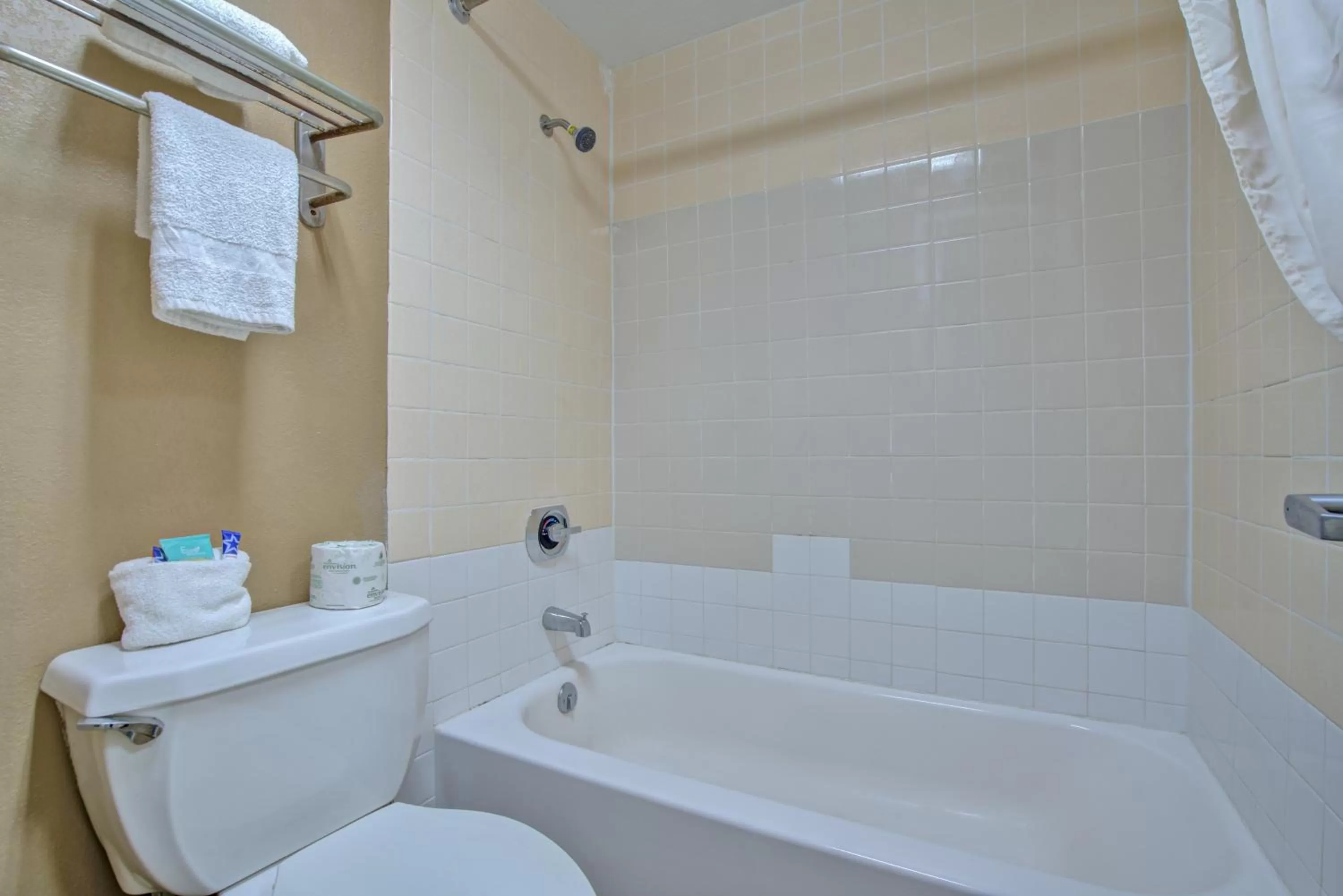 Shower in Americas Best Value Inn Laredo