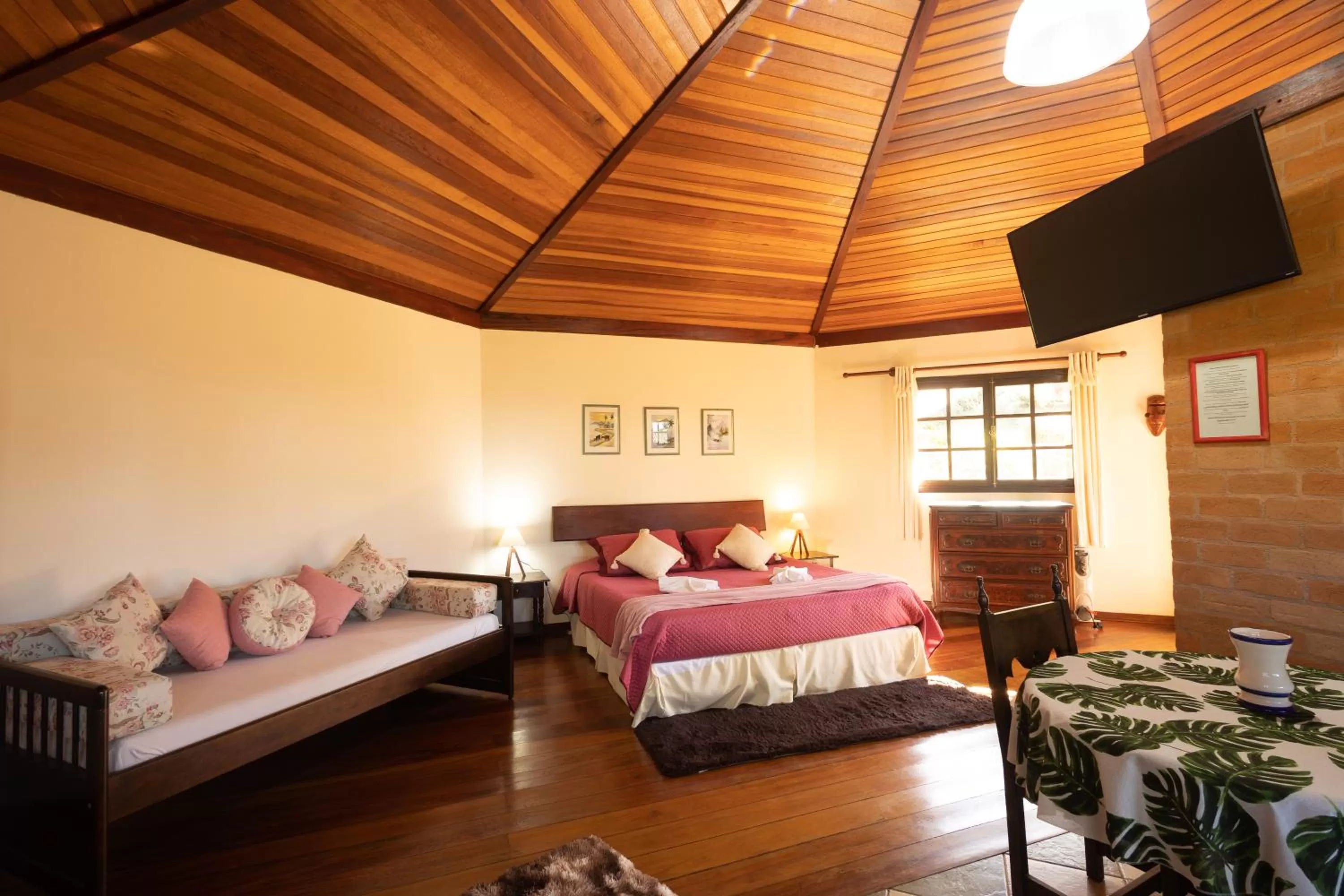 Bed in Chalés 3 Pinheiros