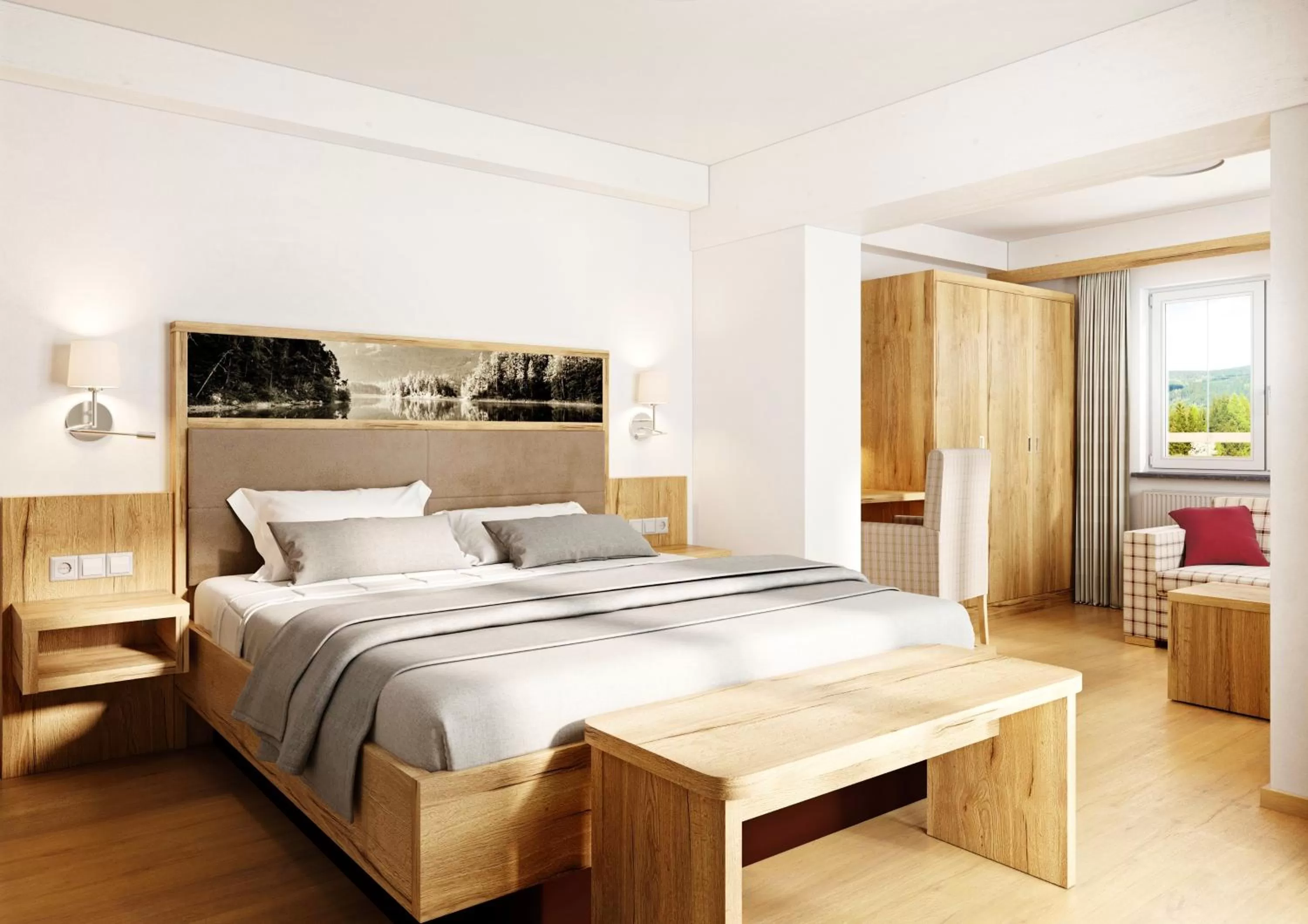 Photo of the whole room, Bed in Naturhotel Café Waldesruhe