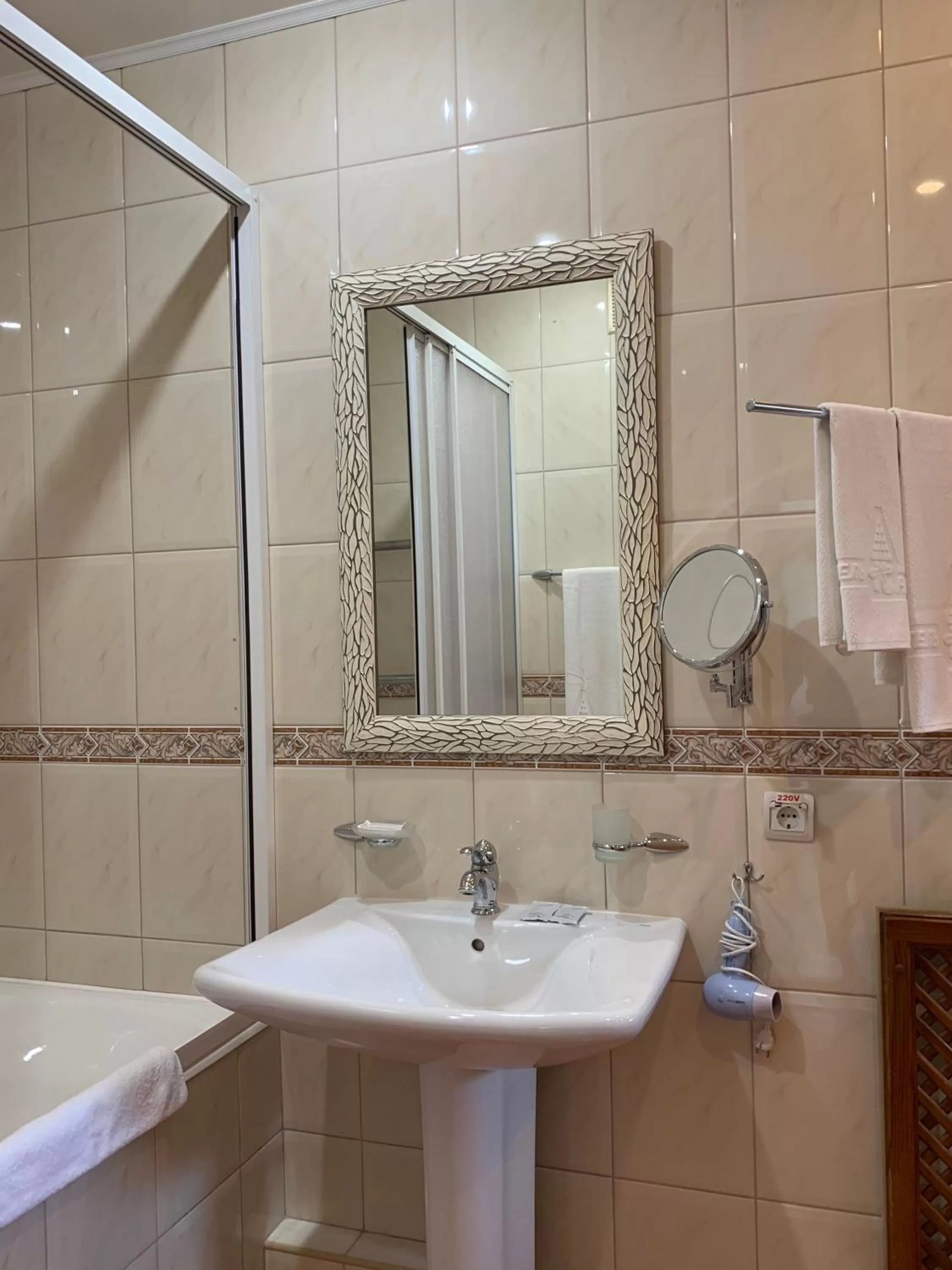 Bathroom in Hotel Prydesnyansky