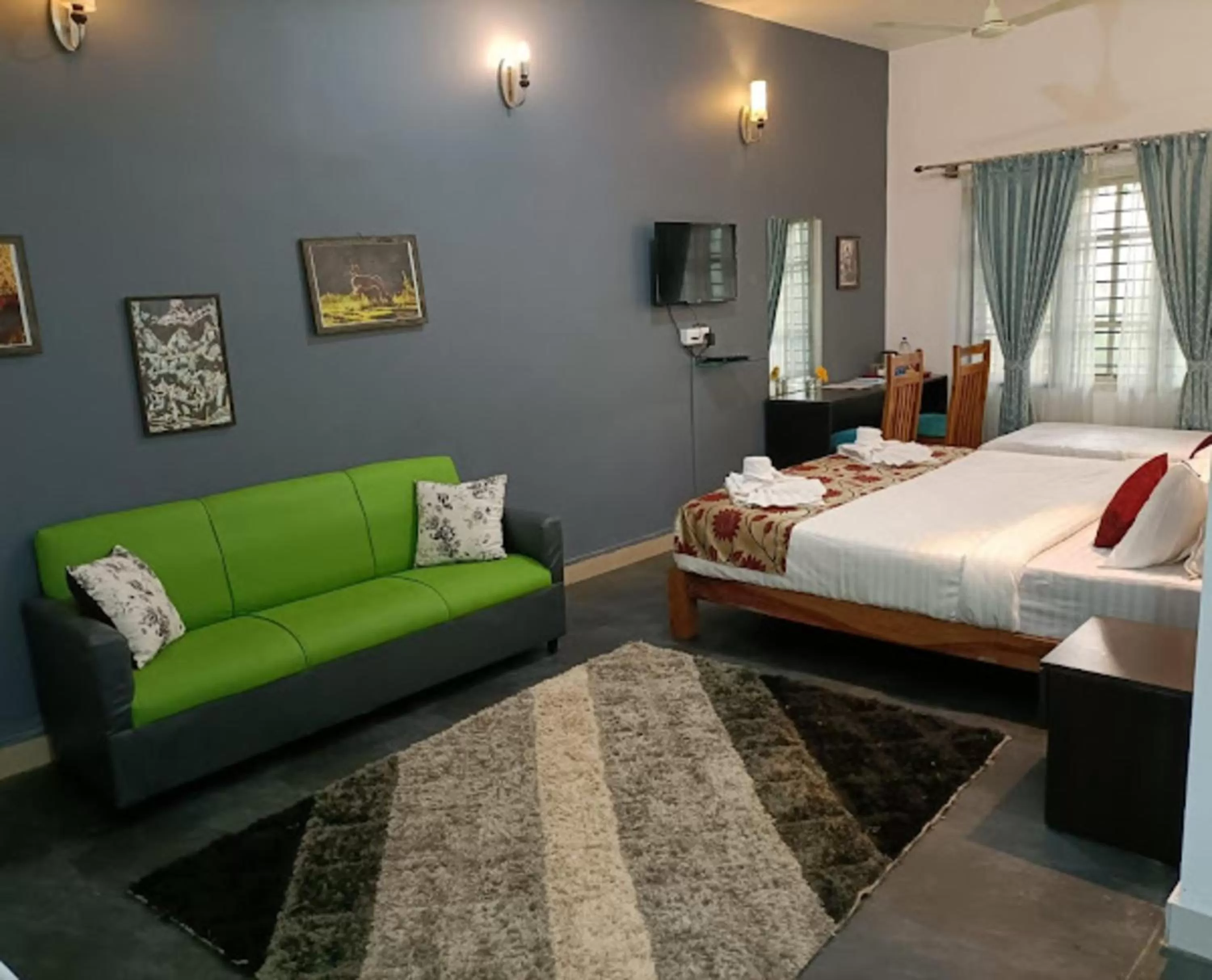 Bedroom, Bed in The Spectrum Resort, Chikmagalur