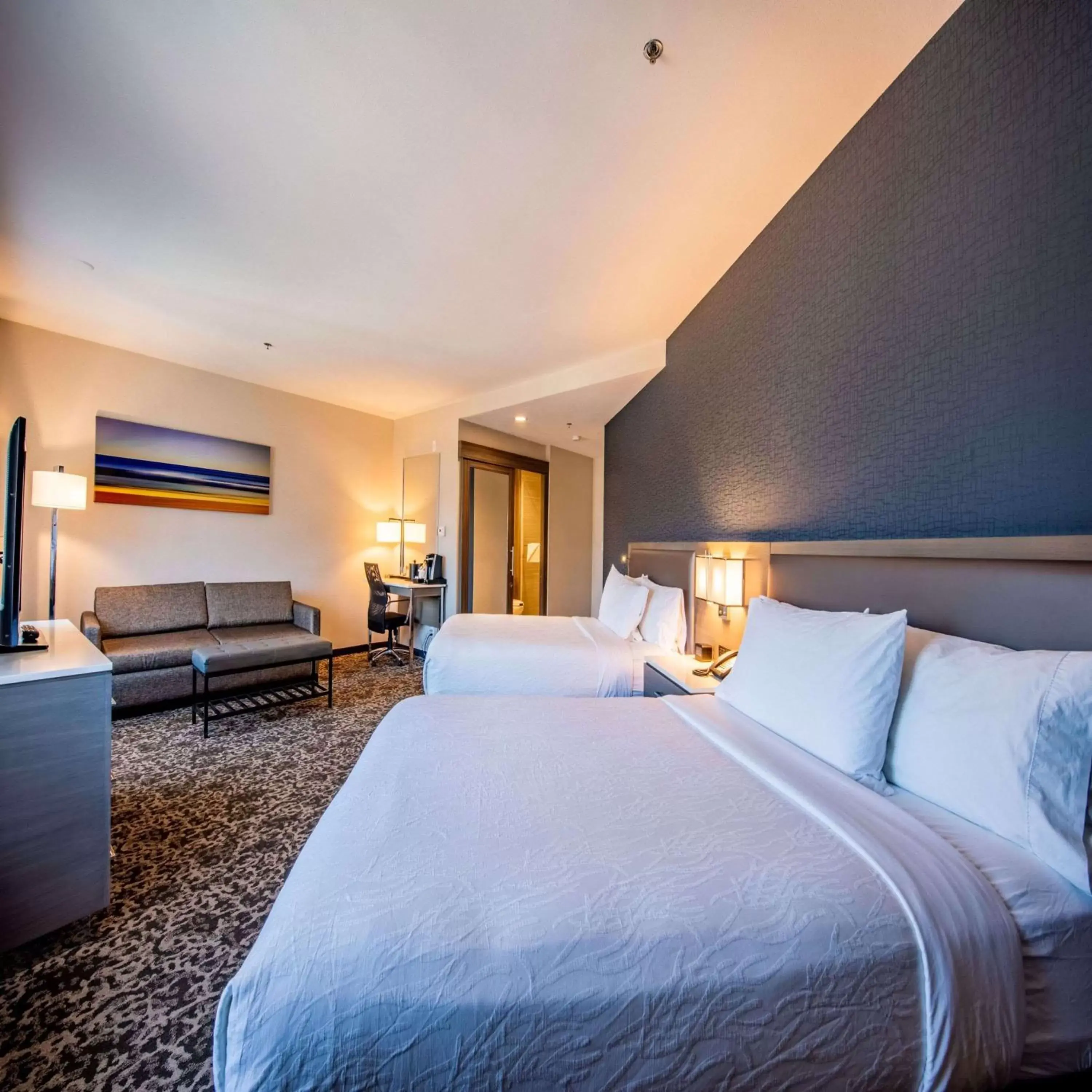 Queen Room with Two Queen Beds and Sofa Bed in Hilton Garden Inn San Diego Mission Valley/Stadium Queen Room with Two Queen Beds and Sofa Bed in Hilton Garden Inn San Diego Mission Valley/Stadium