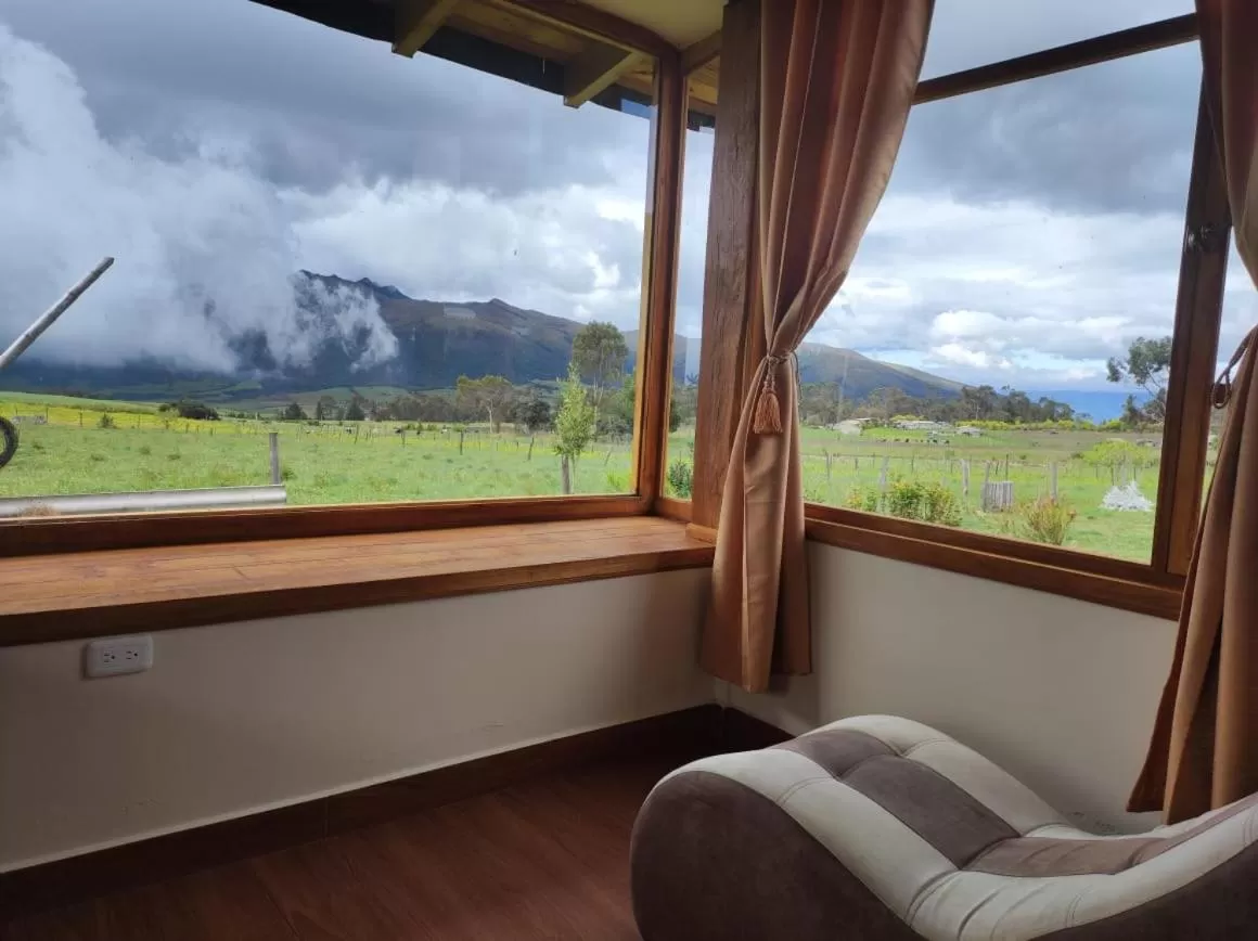 View (from property/room), Mountain View in Ruta de los volcanes "Casa de campo"