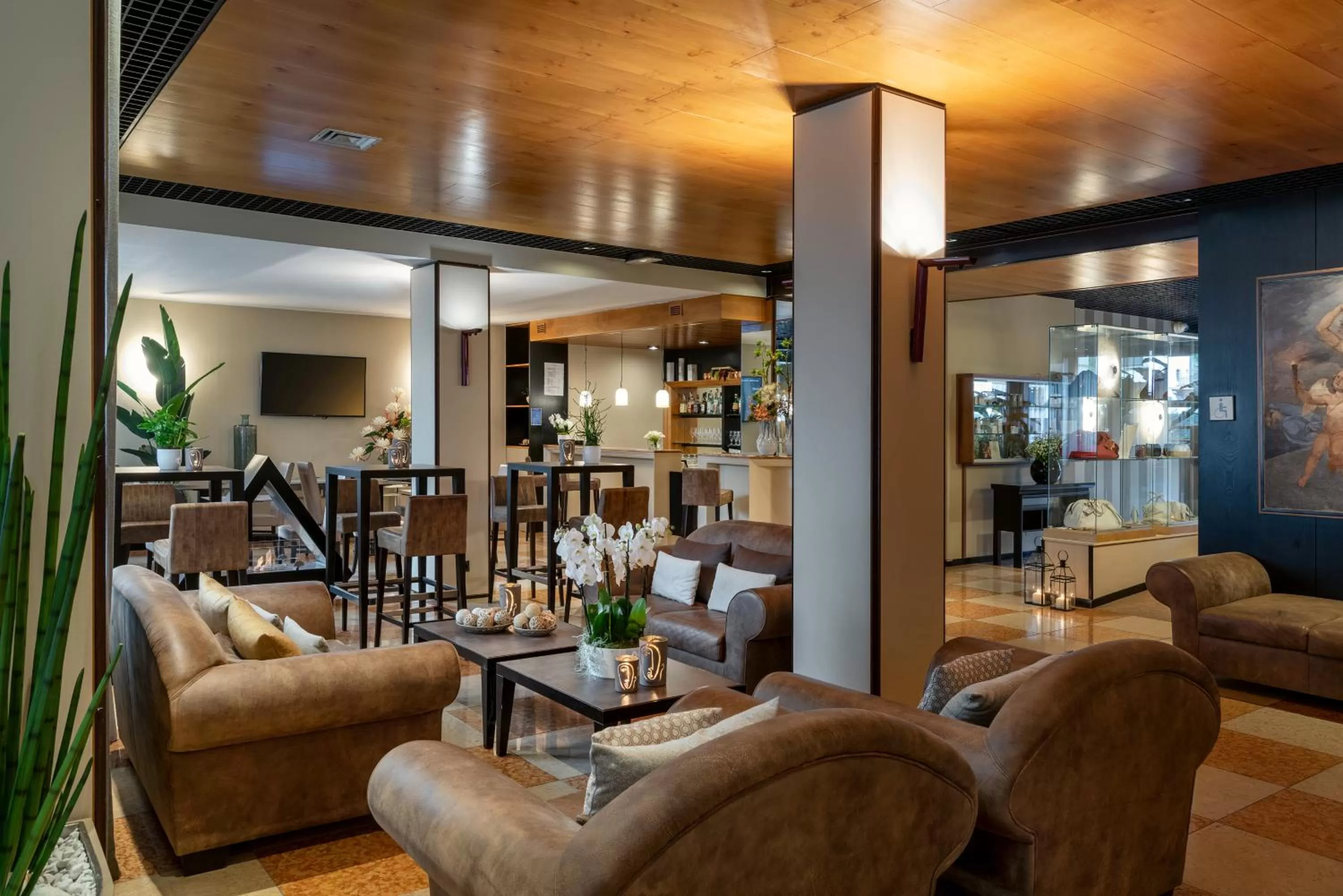 Lobby or reception in Hotel Leopardi