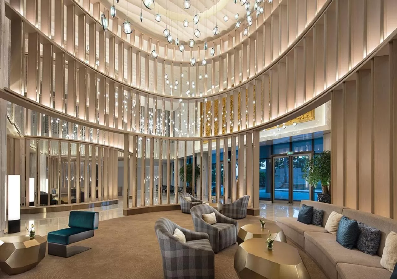 Lobby or reception in Grand Bay Hotel Zhuhai