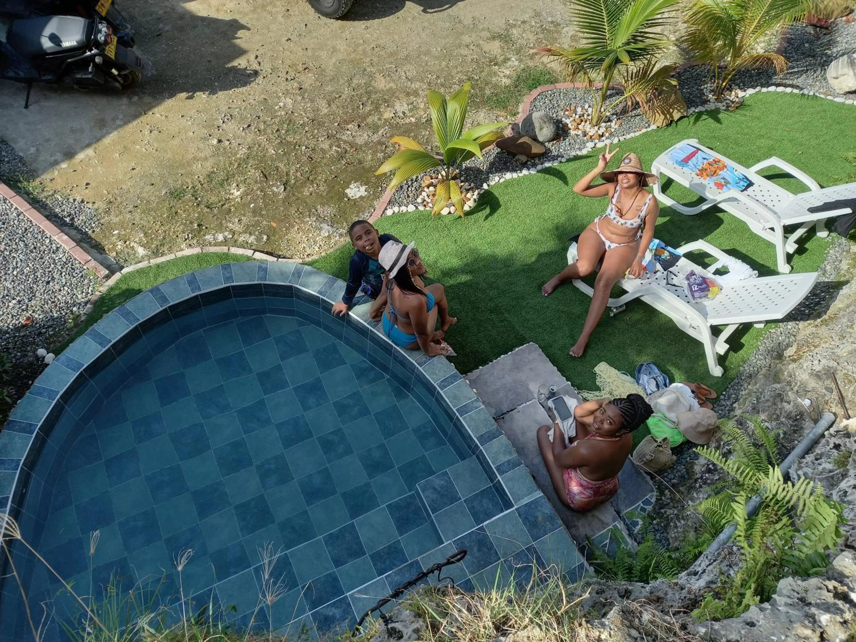 Patio, Pool View in The Rock House Eco