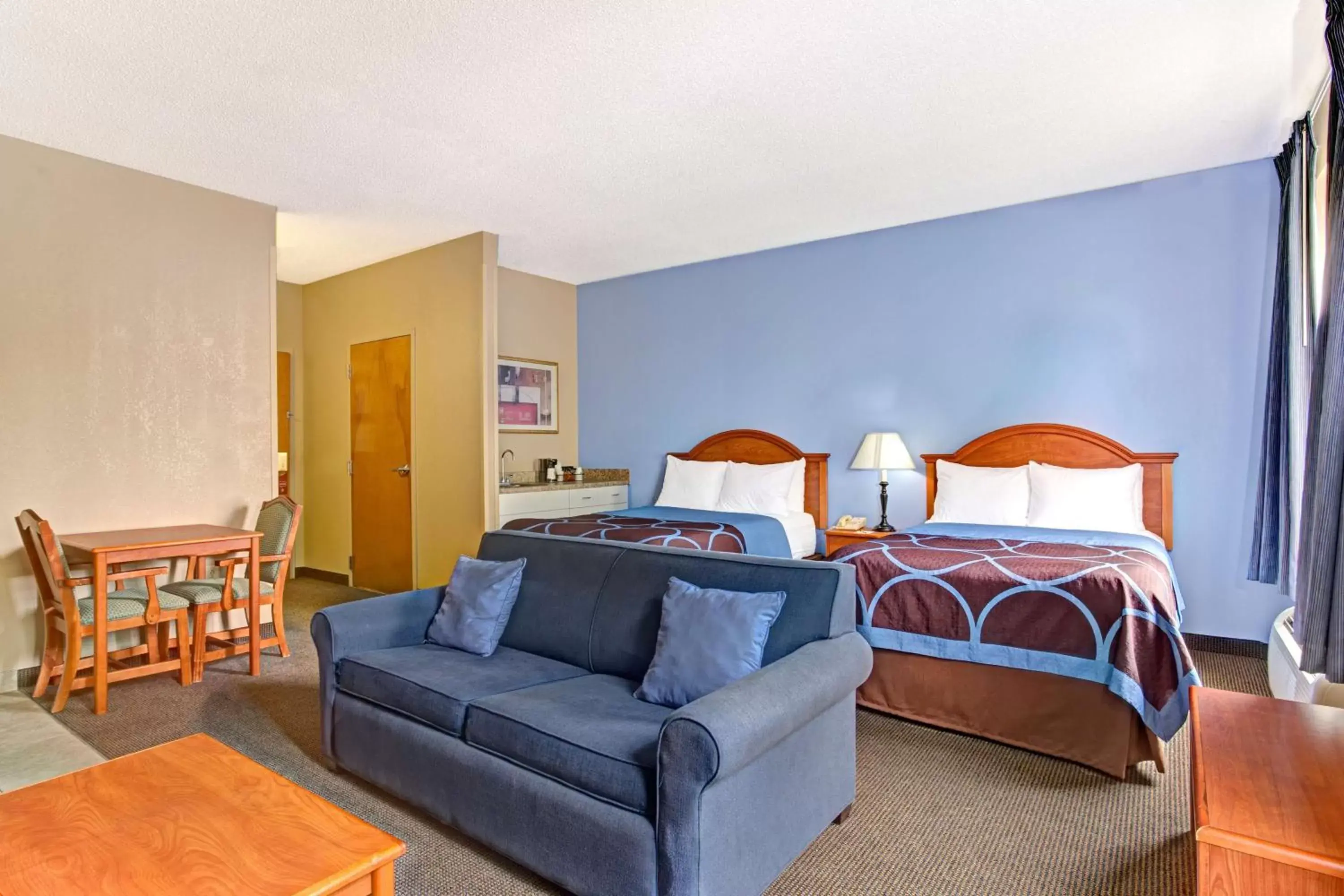 Double Studio with Two Double Beds- Smoking in Super 8 by Wyndham Smithfield-Selma Double Studio with Two Double Beds- Smoking in Super 8 by Wyndham Smithfield-Selma