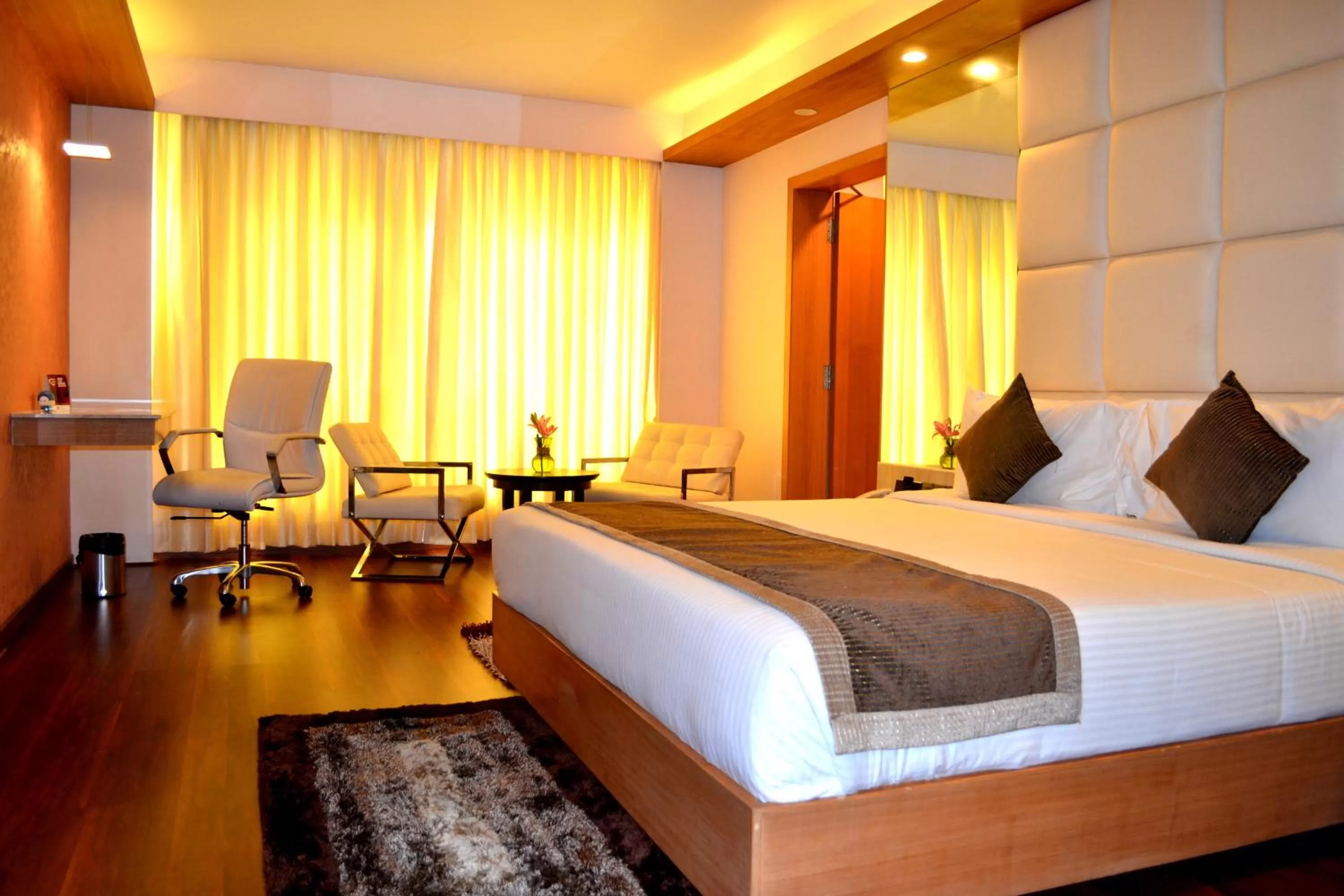 Bedroom, Bed in Daspalla Hyderabad