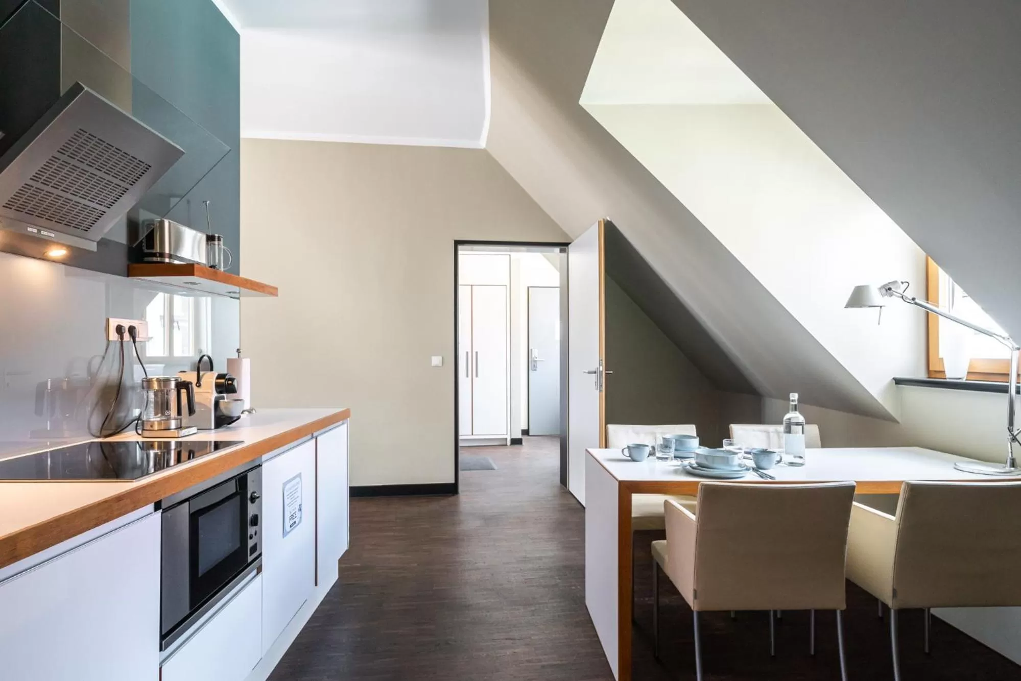 kitchen in The Green Rostock Apartment Hotel