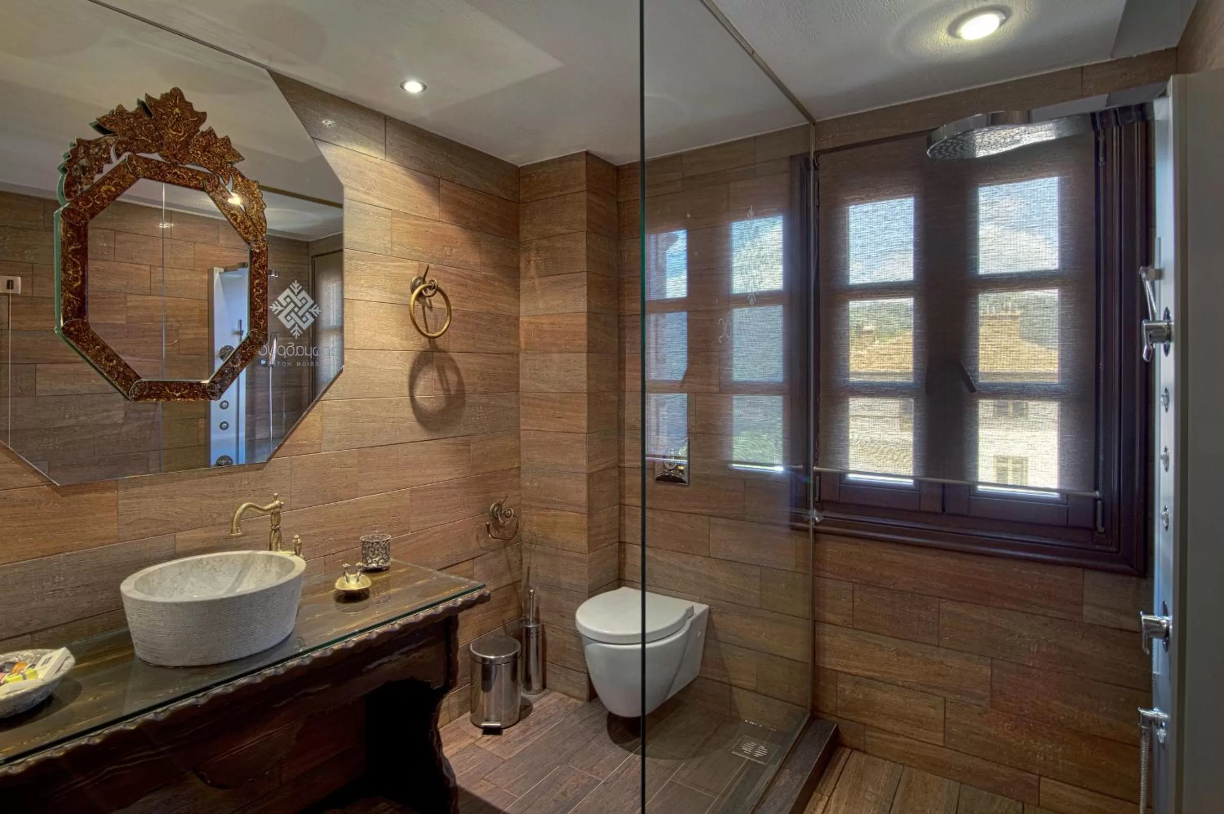 Bathroom in AROMA DRYOS SPA & ECO Hotel