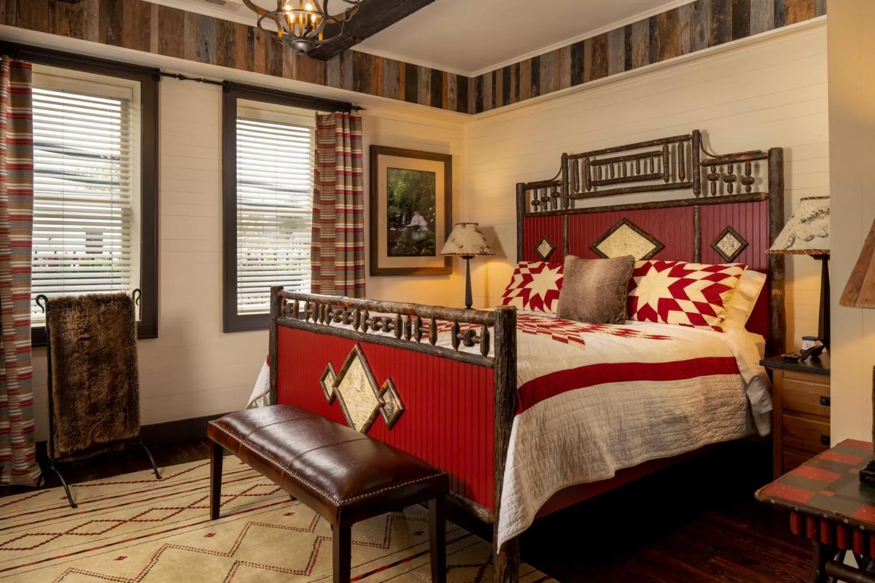 Bed in The White Birch Inn