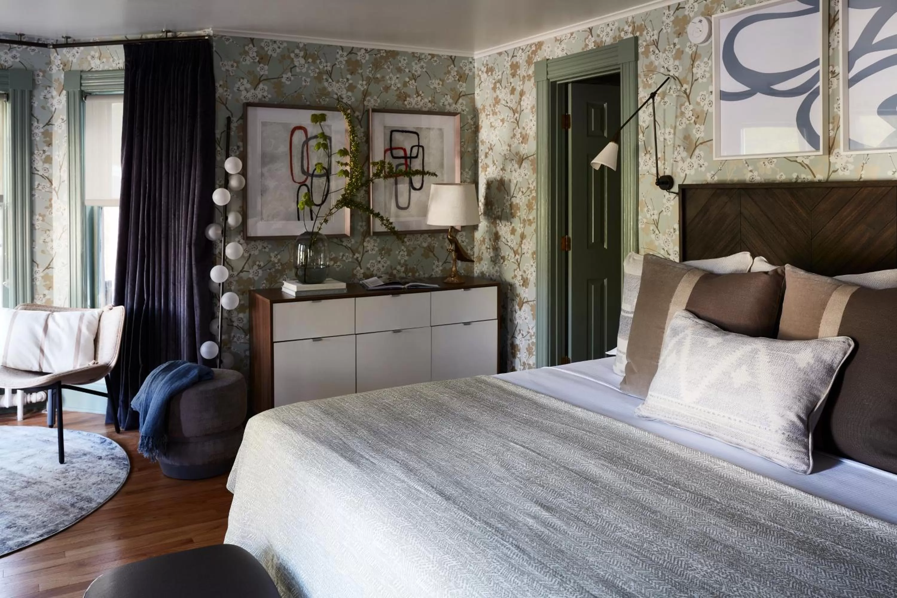 Bed in The Cornell Inn, Lenox & The Berkshires