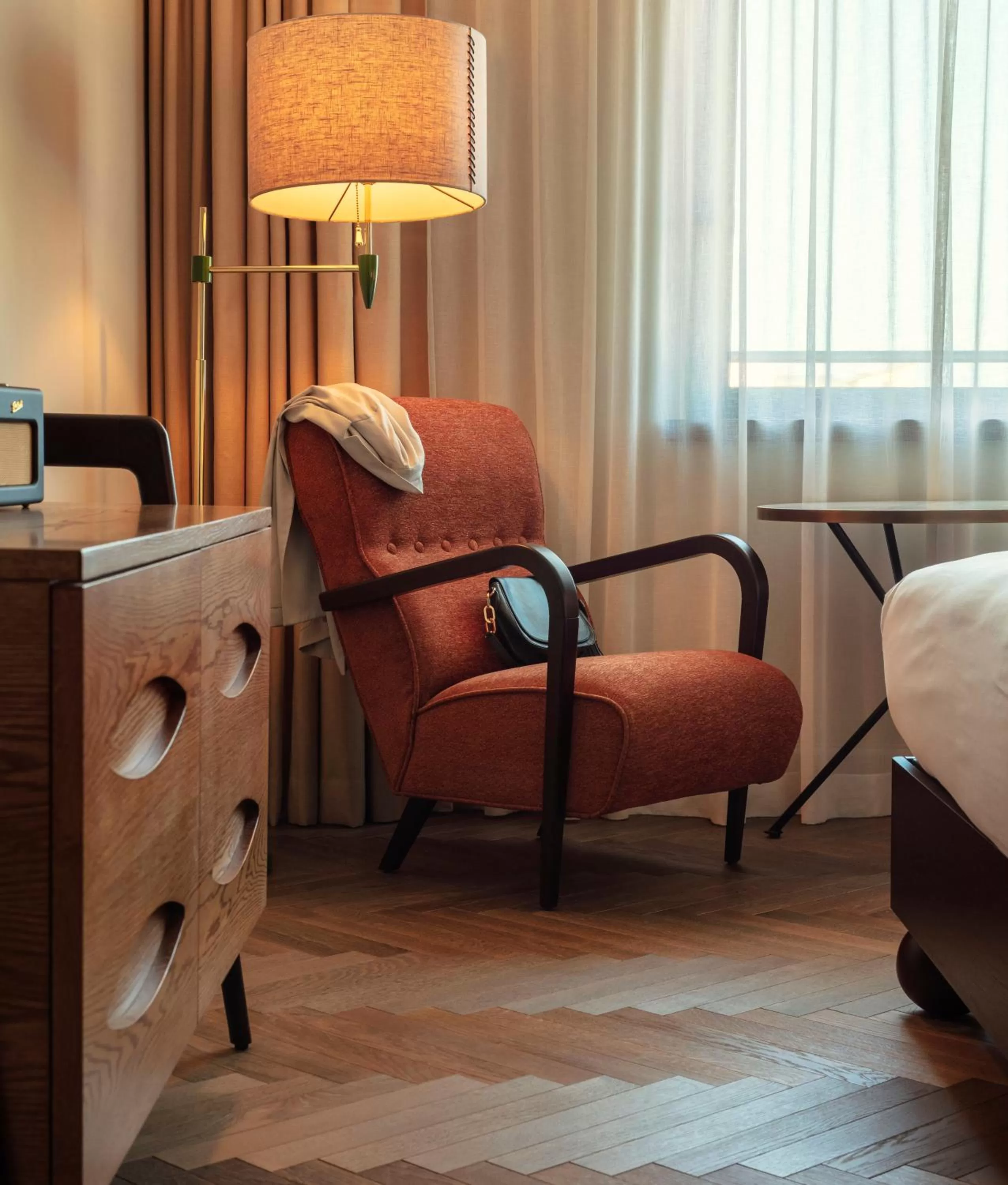 Seating area, Bed in The Hoxton, Rome