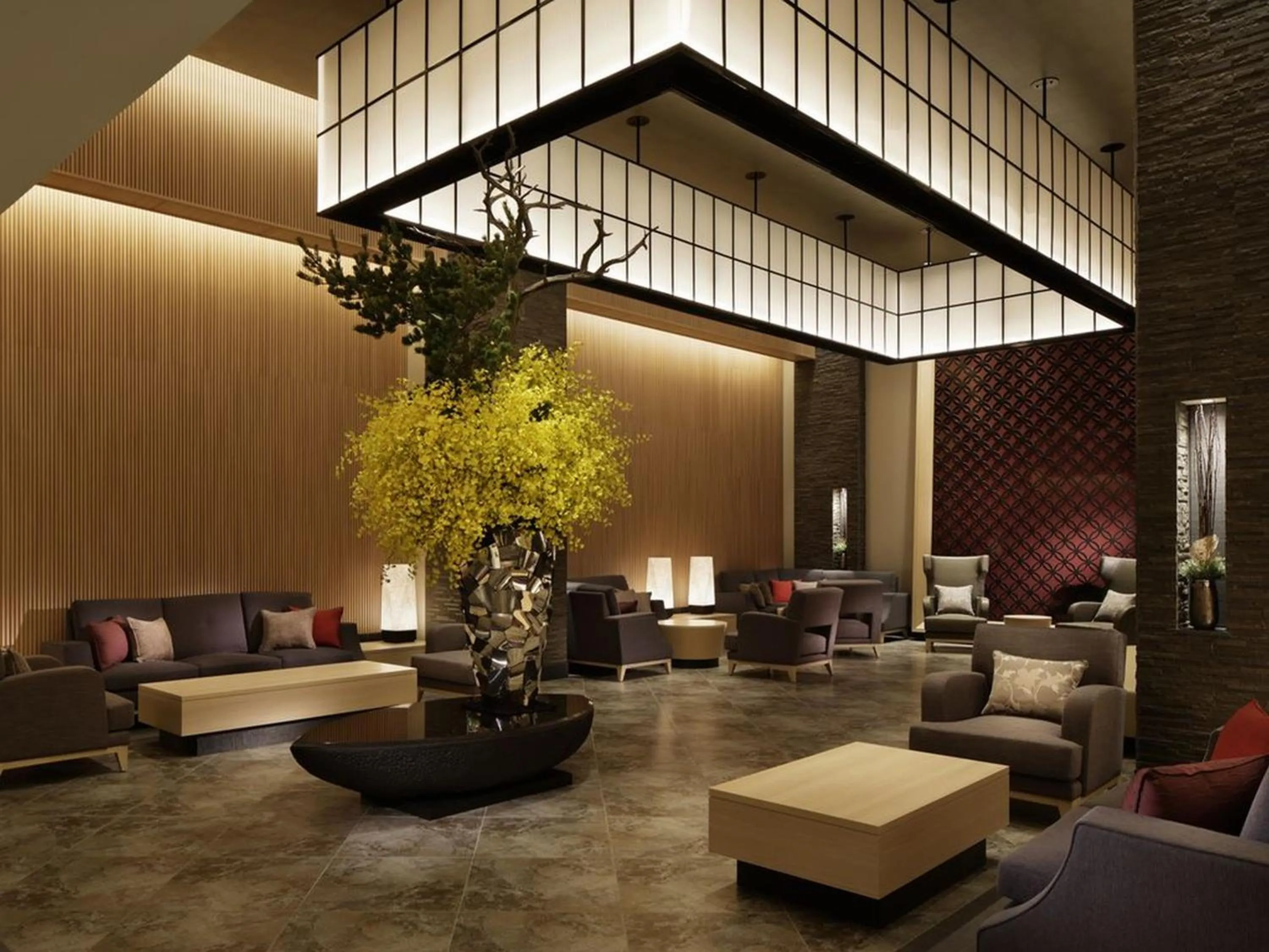 Lobby or reception in Kobe Minato Onsen Ren