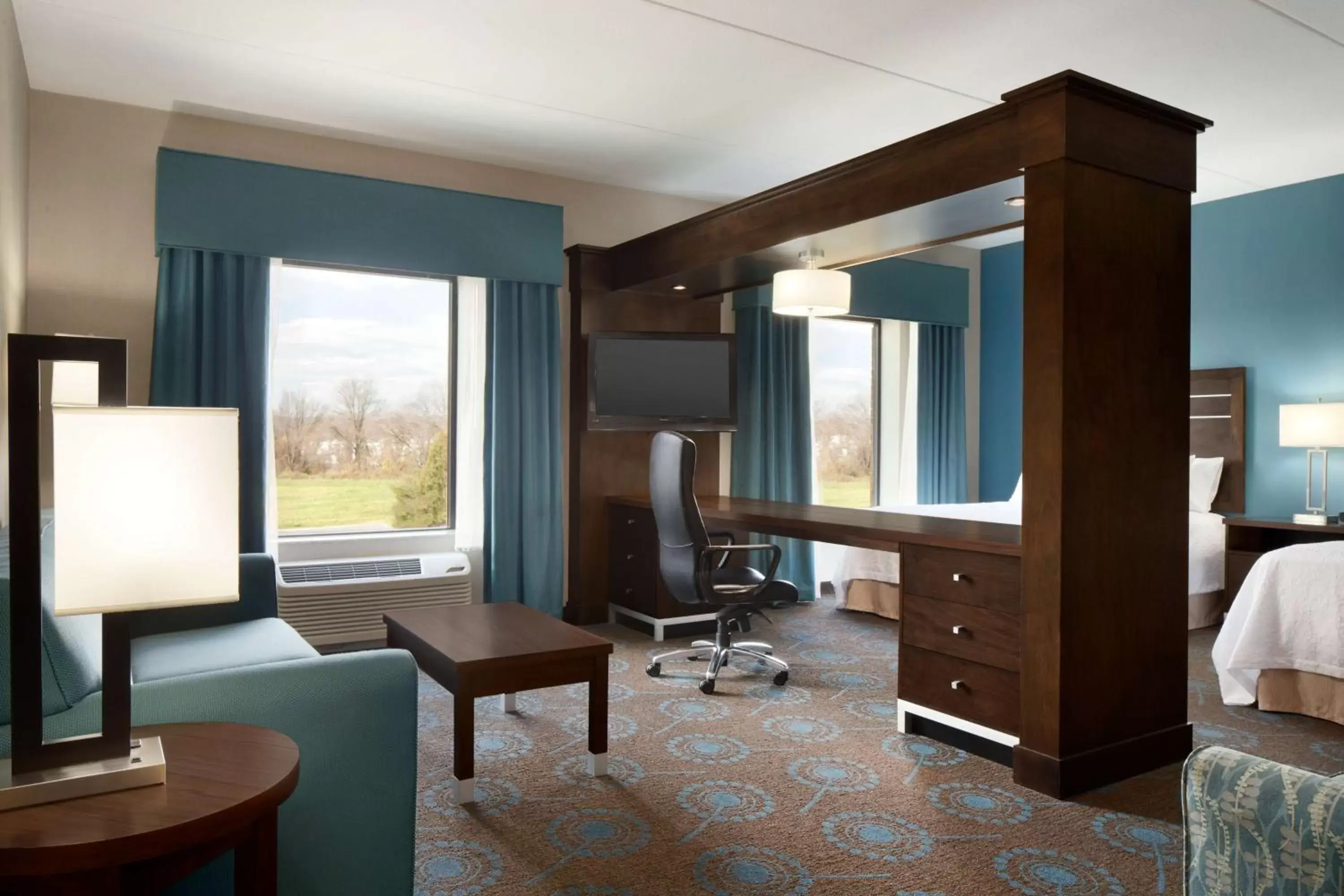 Queen Studio Suite with Two Queen Beds - Non-Smoking in Hampton Inn & Suites Aberdeen/APG South Queen Studio Suite with Two Queen Beds - Non-Smoking in Hampton Inn & Suites Aberdeen/APG South