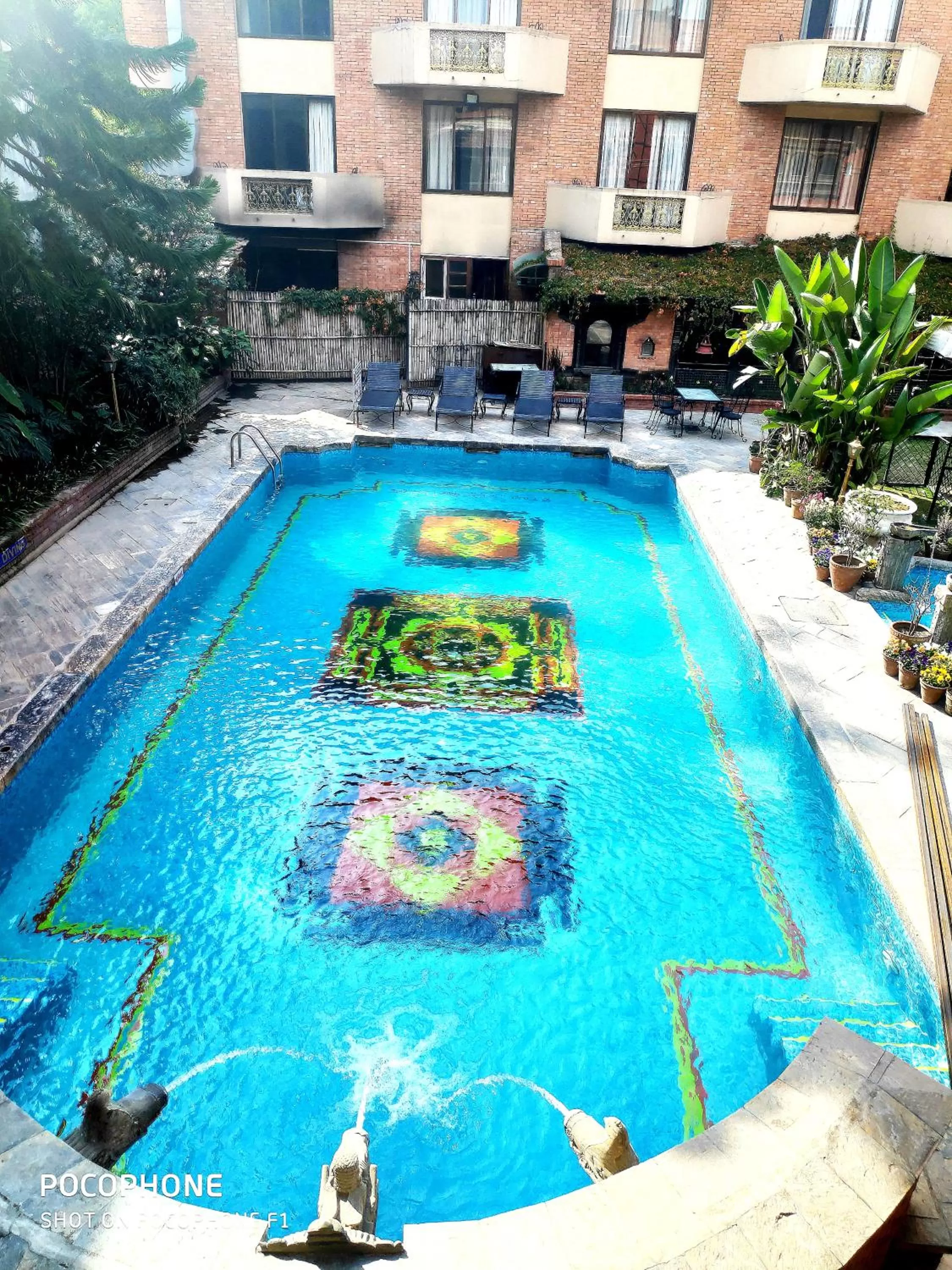 Pool view in Hotel Manaslu