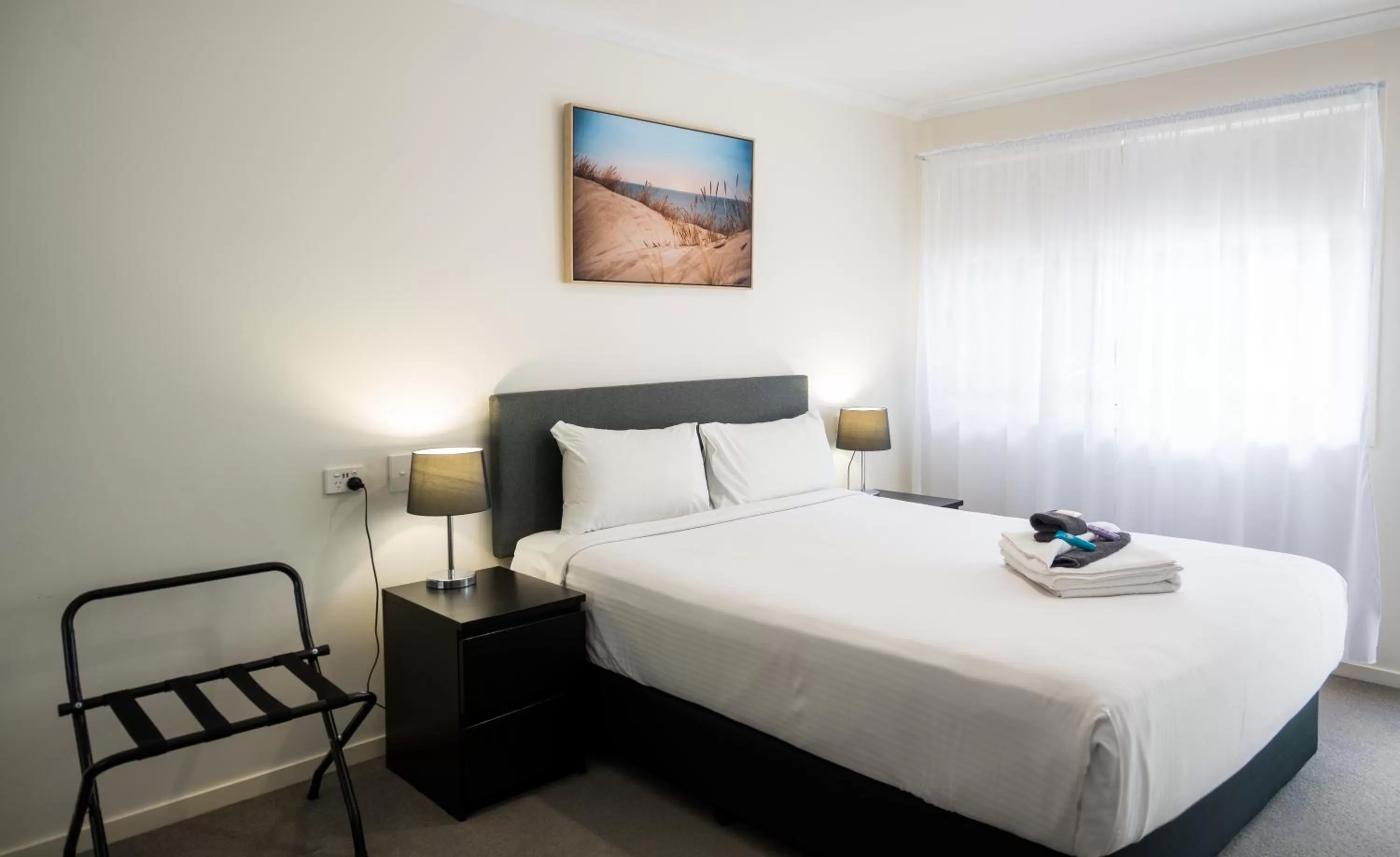 Bed in Petrie Mill Motel