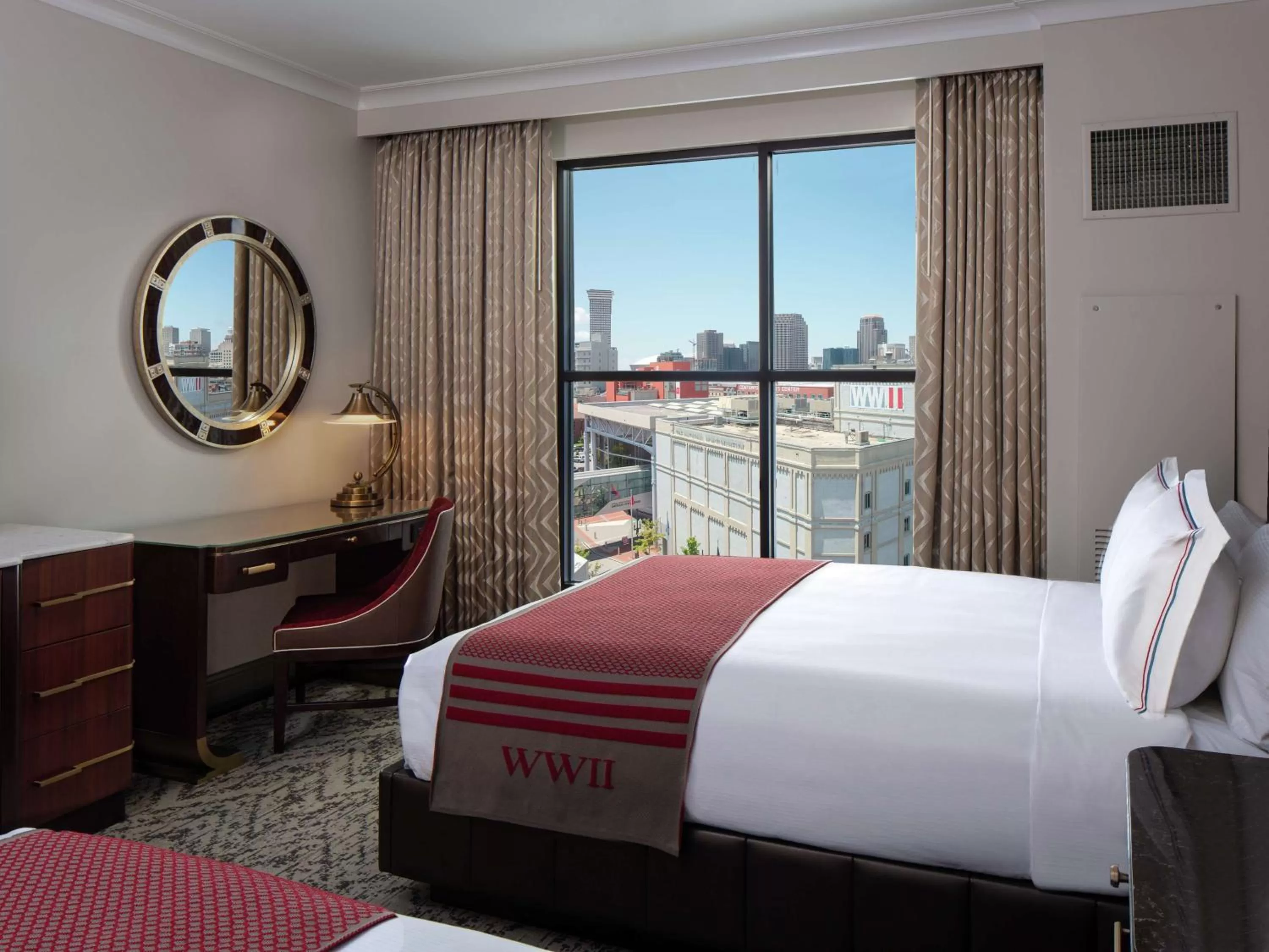 Bedroom, Bed in The Higgins Hotel New Orleans, Curio Collection by Hilton