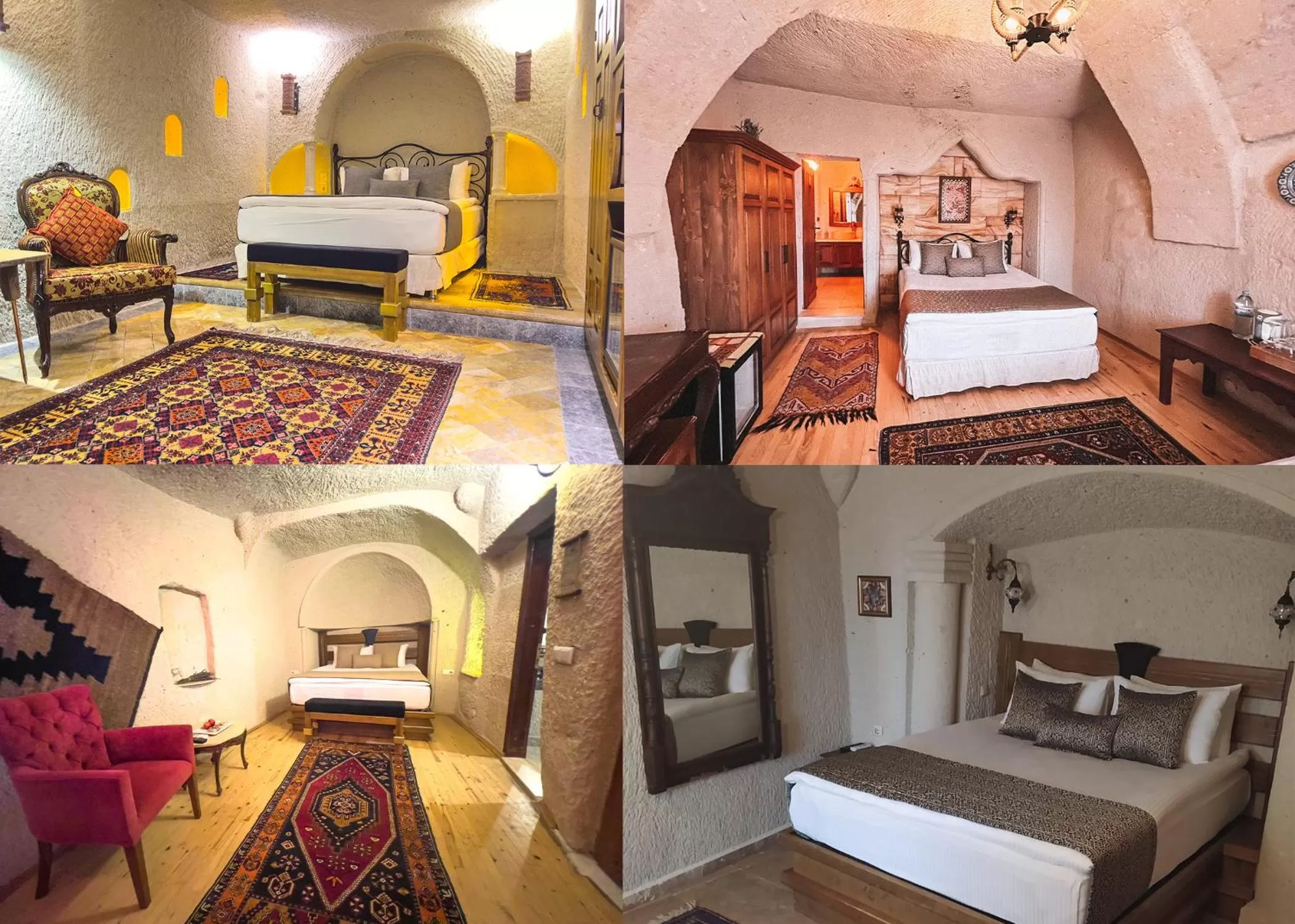 Bedroom, Bed in Local Cave House