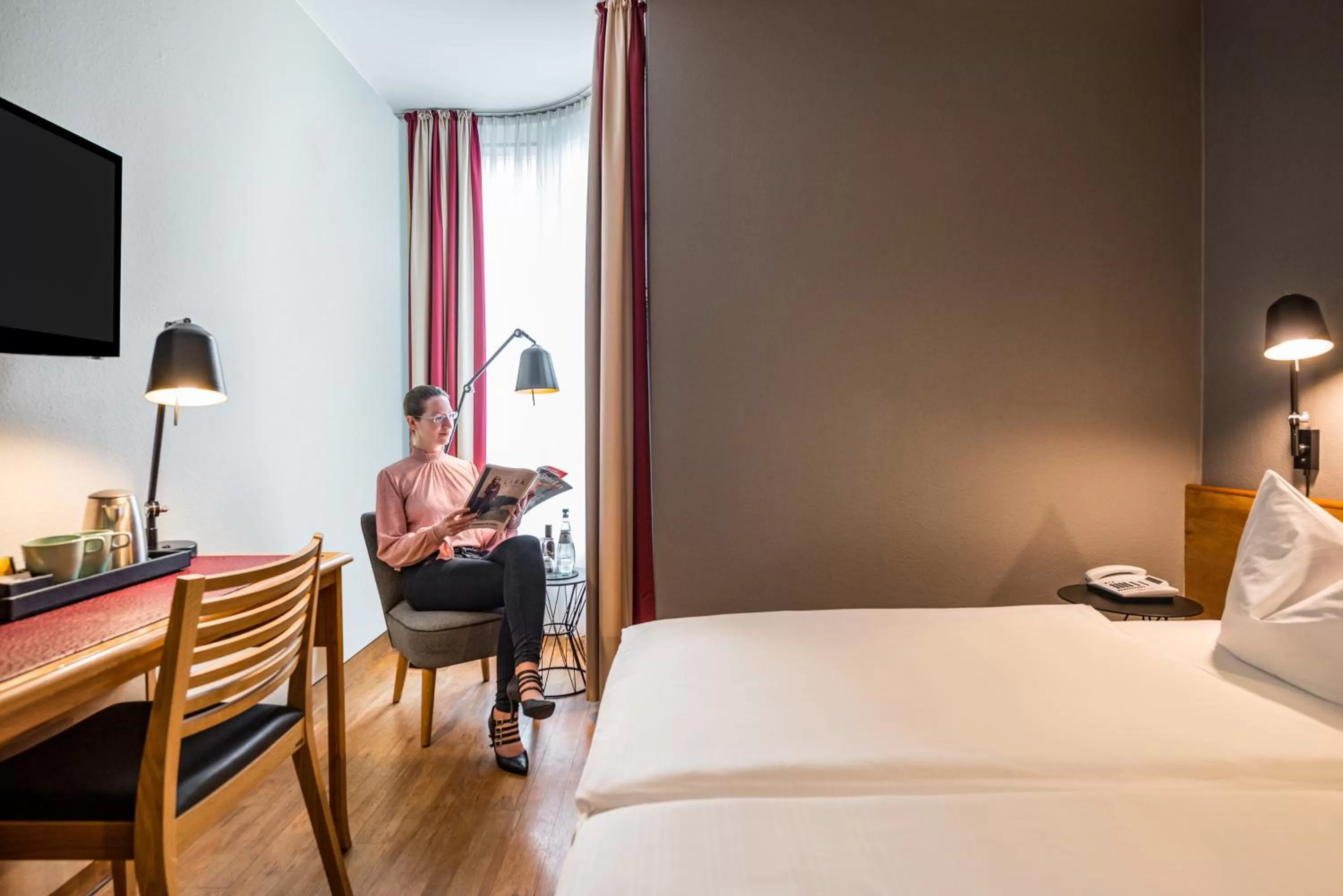 Bed in Mercure Hotel Berlin Zentrum Superior