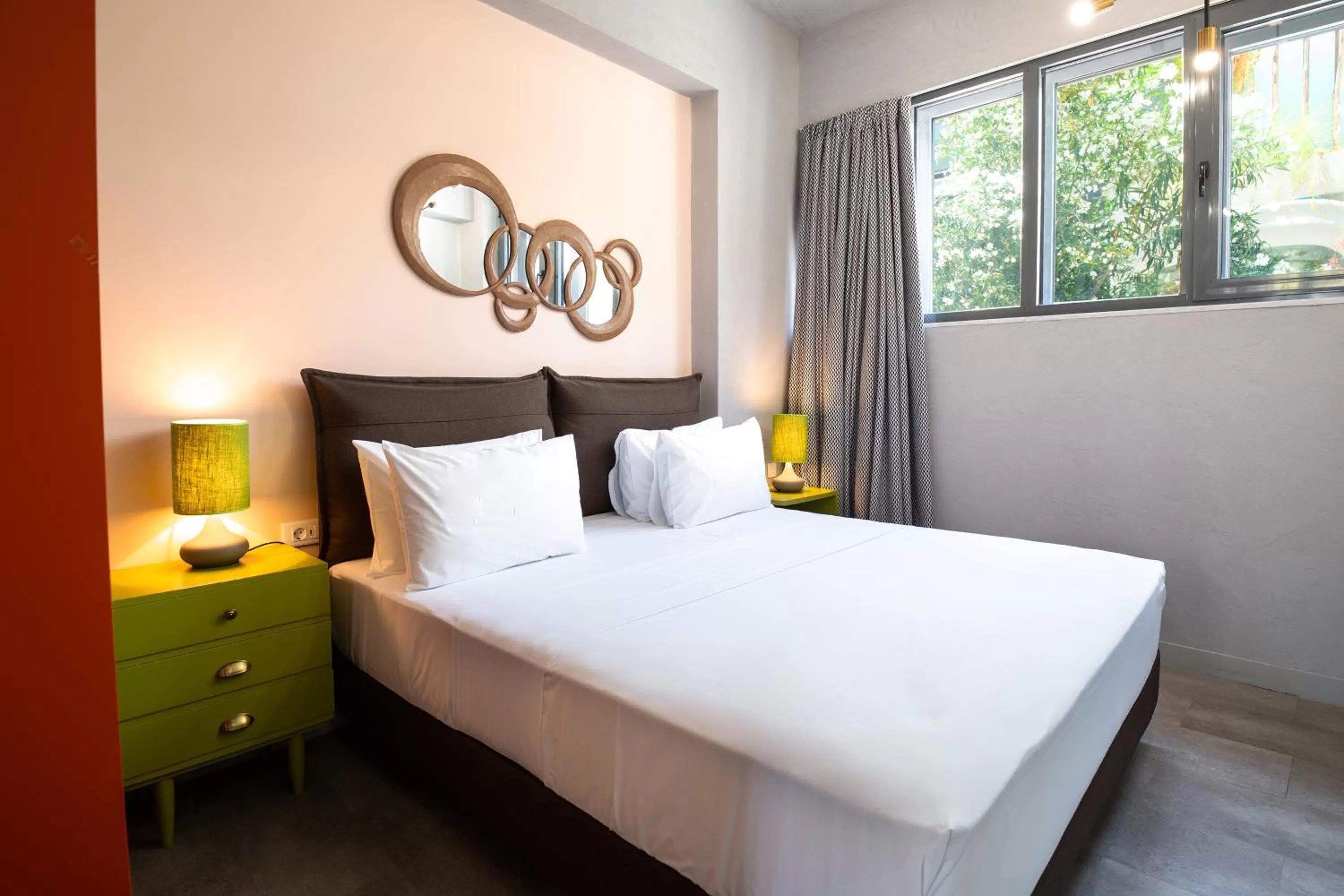 Bed in Downtown Athens Lofts - The Acropolis Observatory