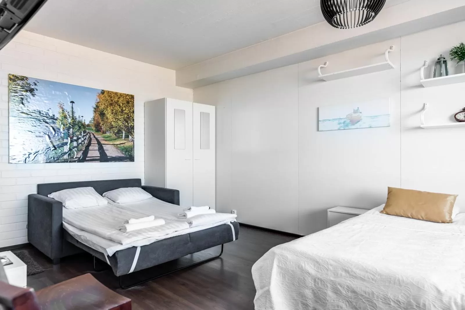 Bed in Hotel Rantakalla