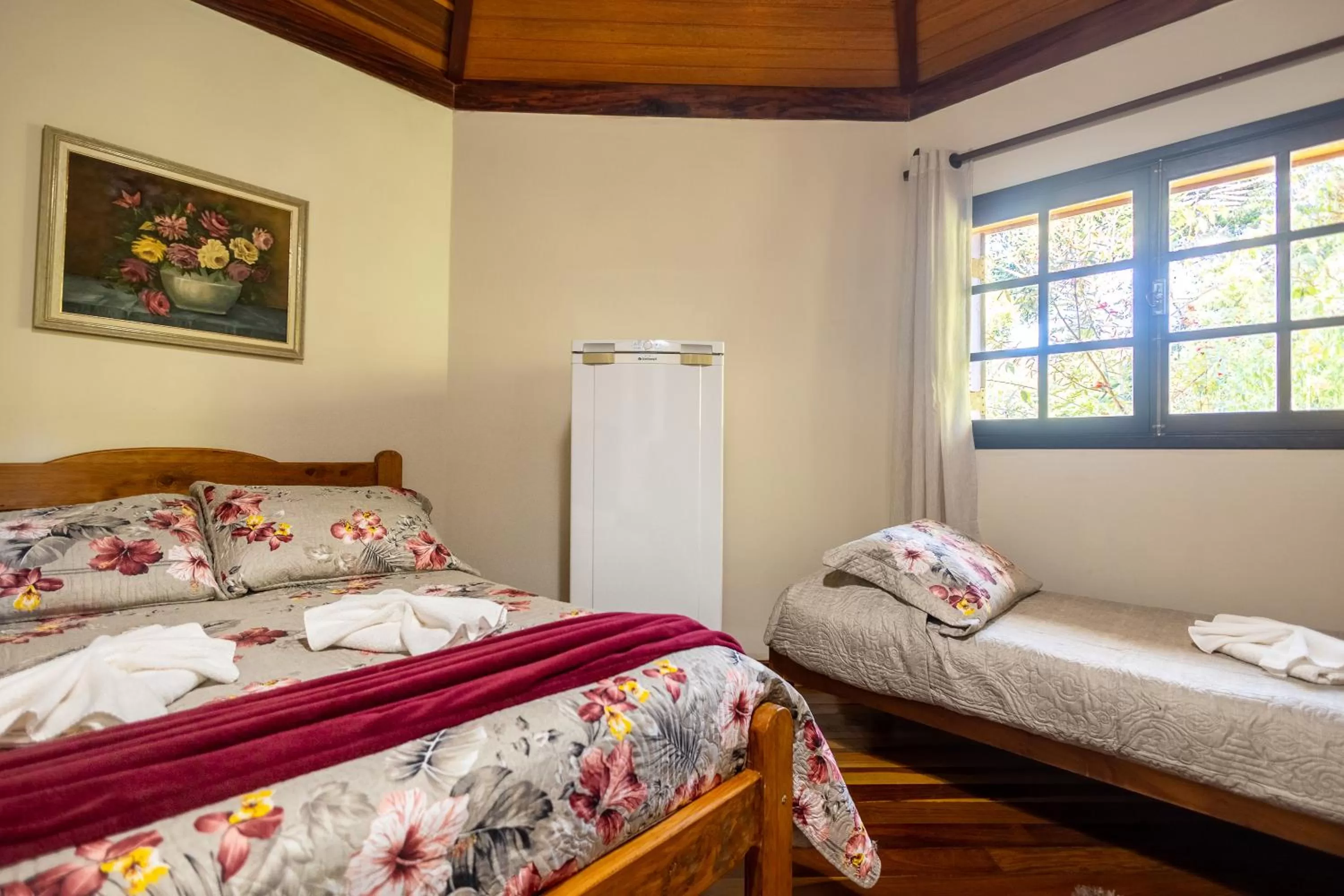 Bed in Chalés 3 Pinheiros