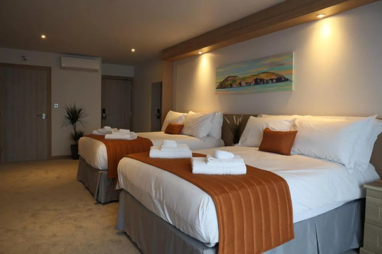 Bed in The Teifi Waterside Hotel