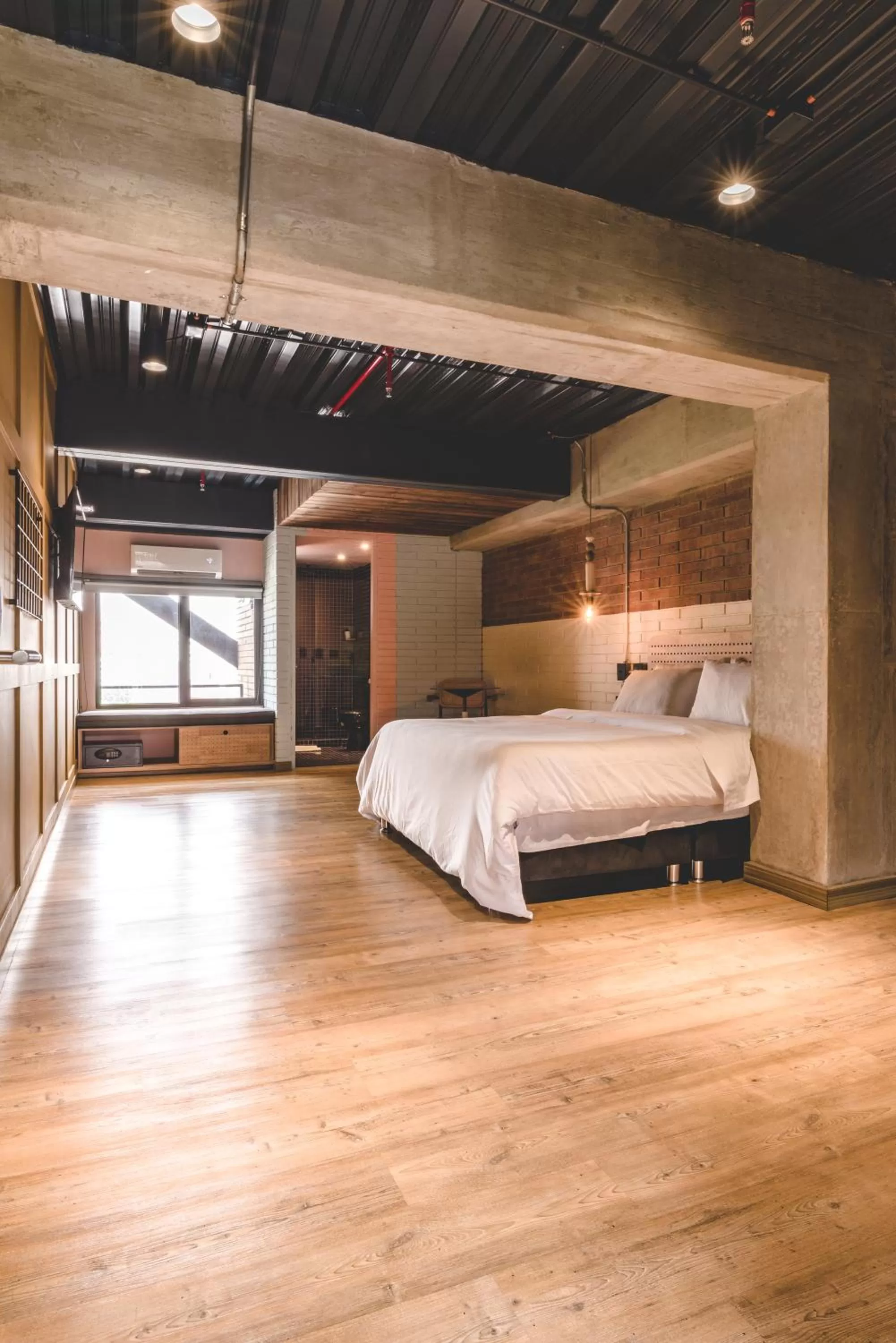 Bed in The Somos Beats Hotel & Rooftop