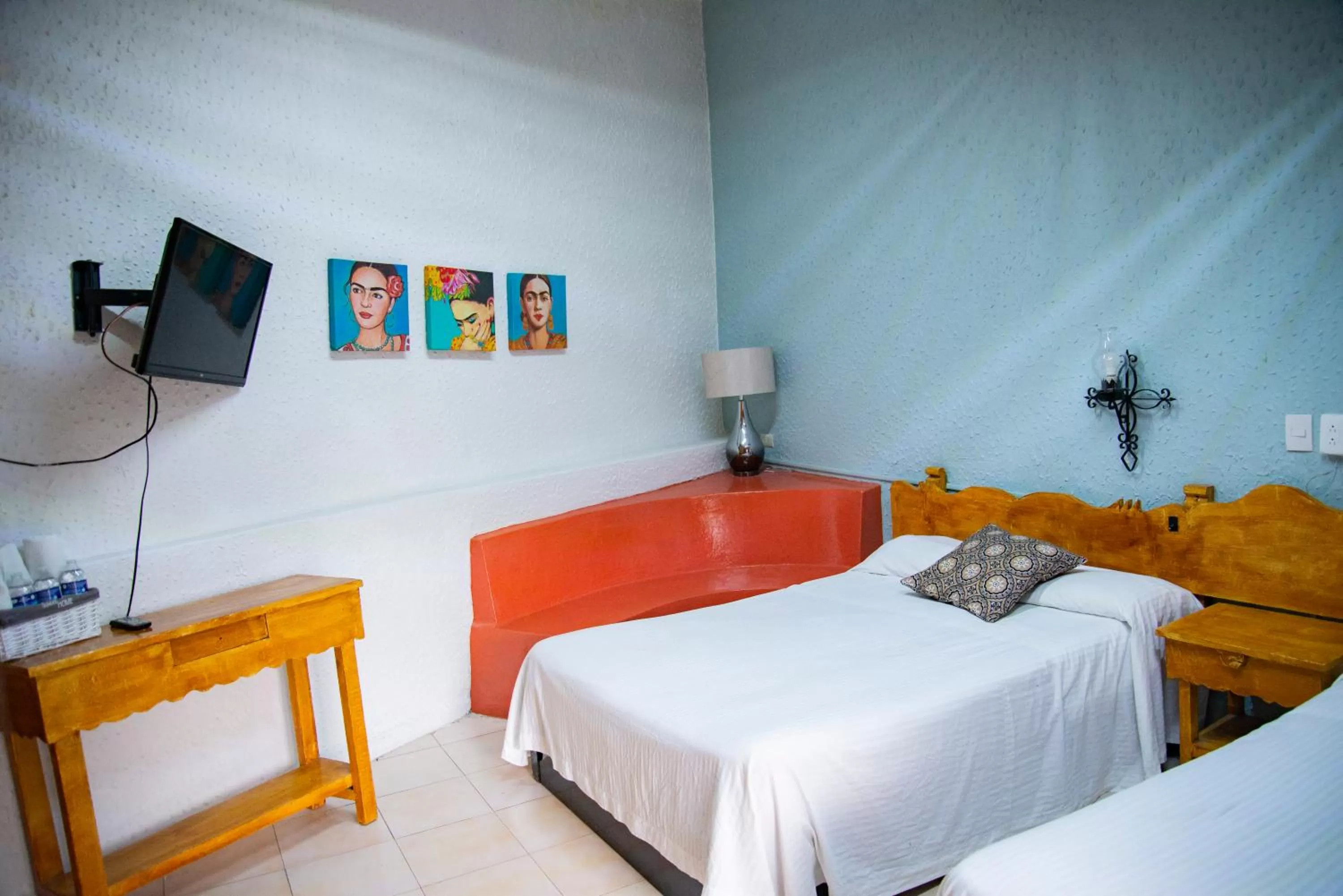 Bed in Hotel Hacienda de Cobos