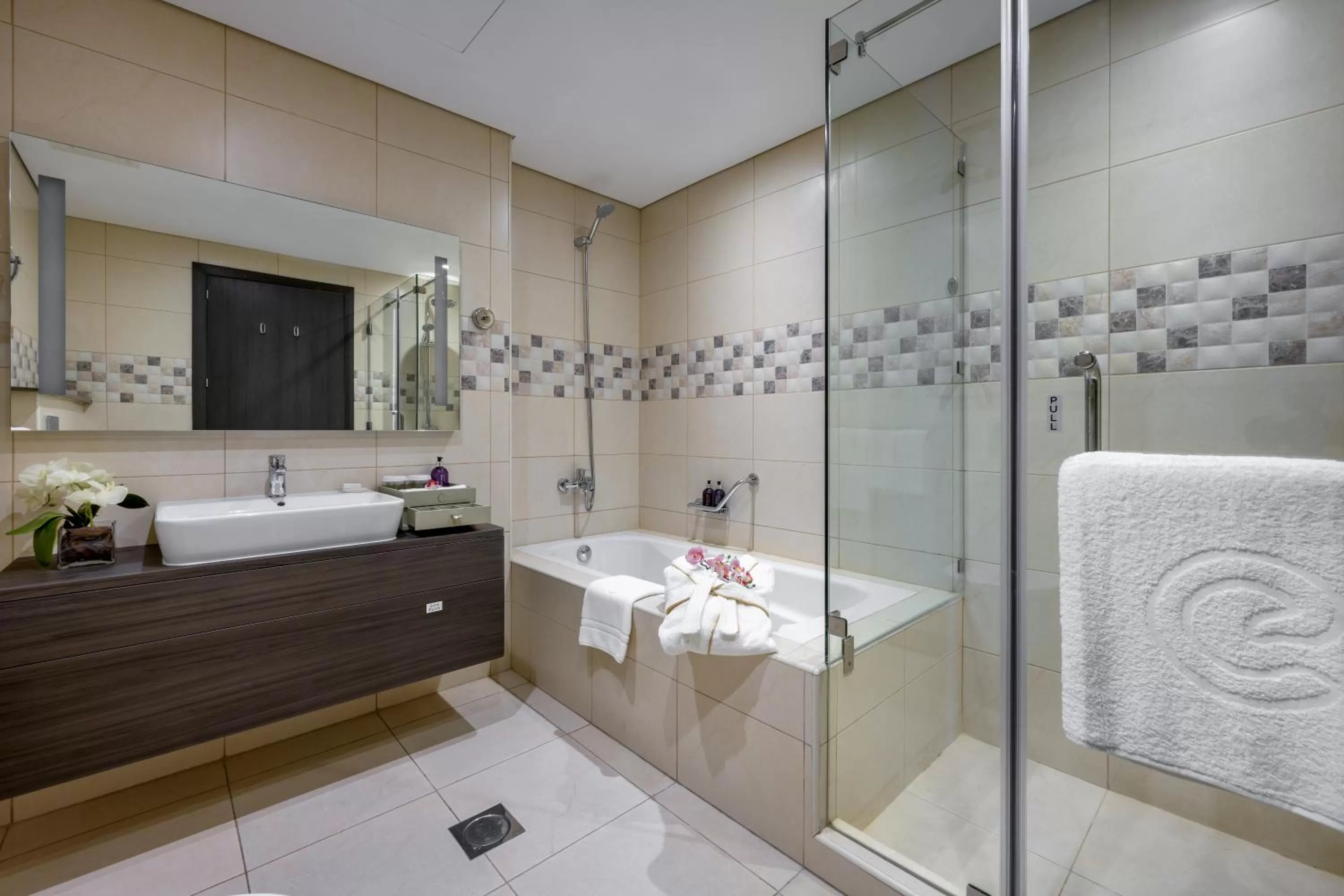 Shower in Centara West Bay Hotel & Residences Doha