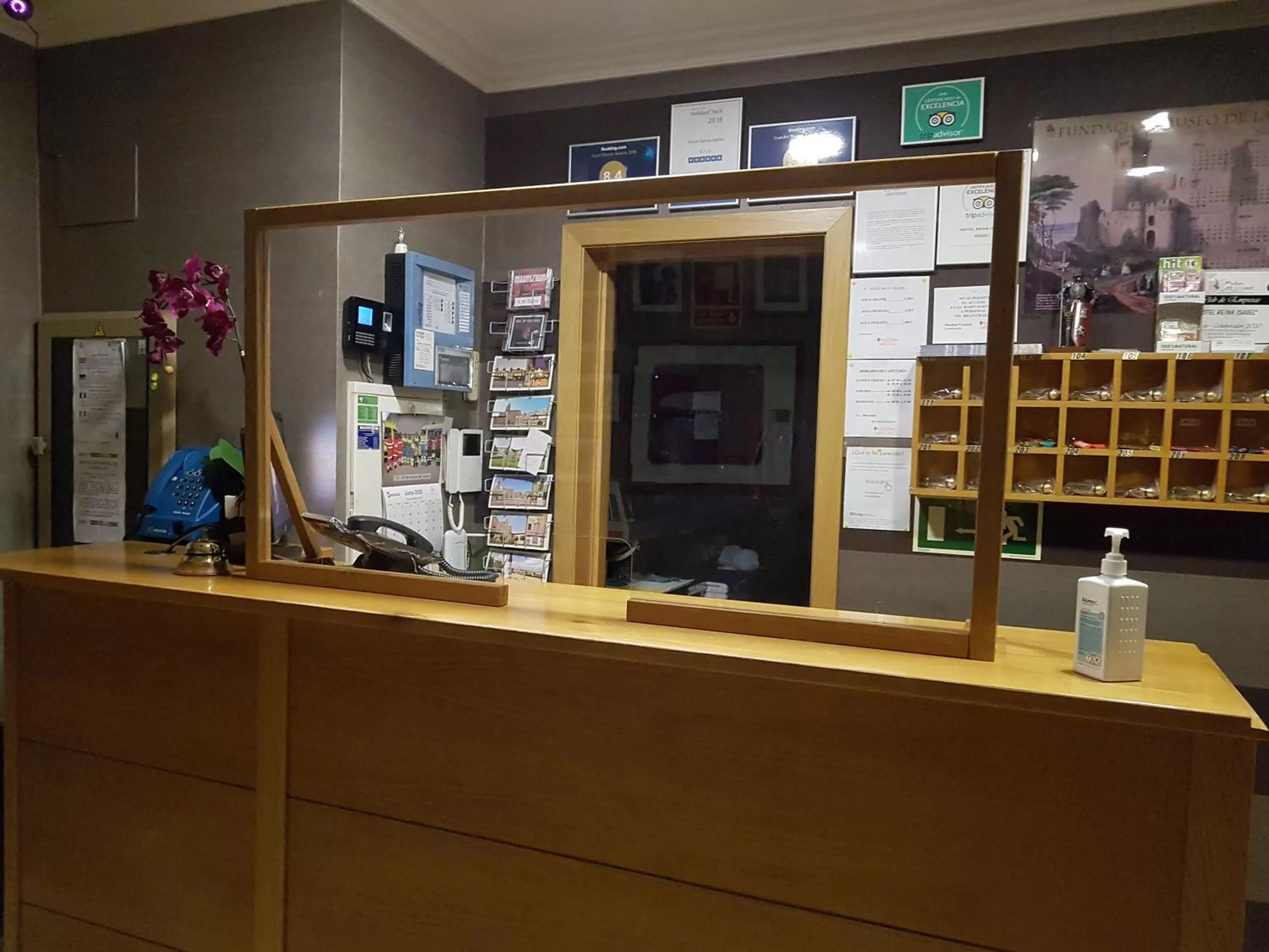 Lobby or reception in Hotel Reina Isabel