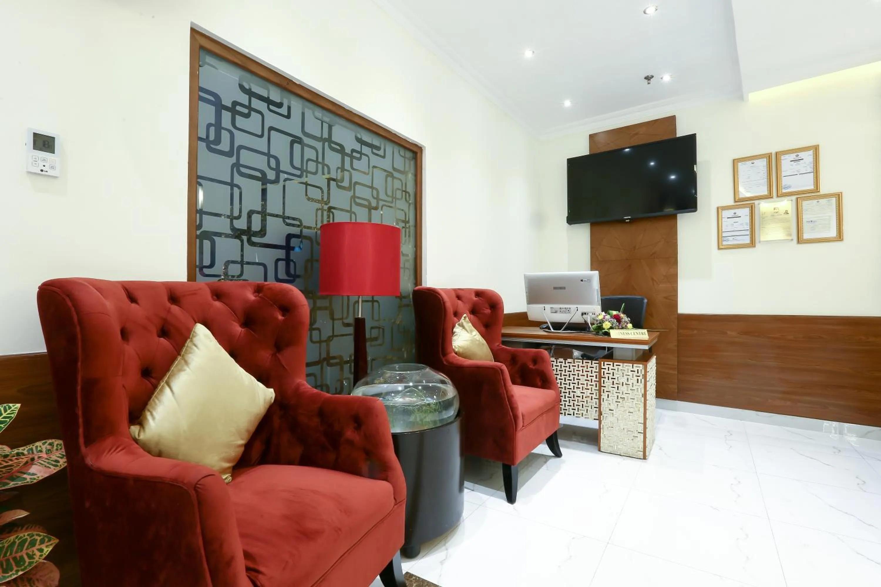 Seating area in La Villa Suites Hotel