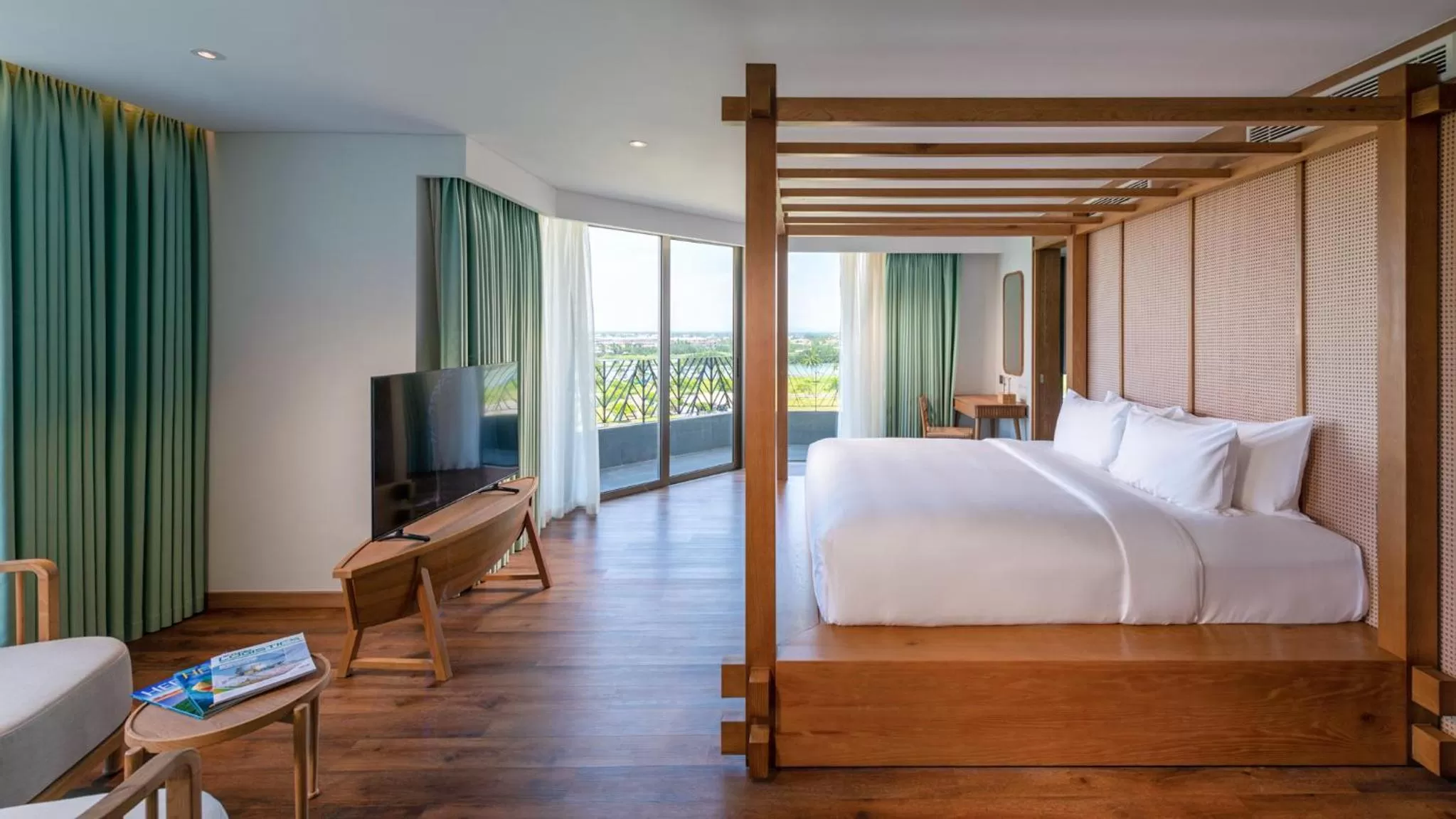 Bed in Bellerive Hoi An Resort and Spa