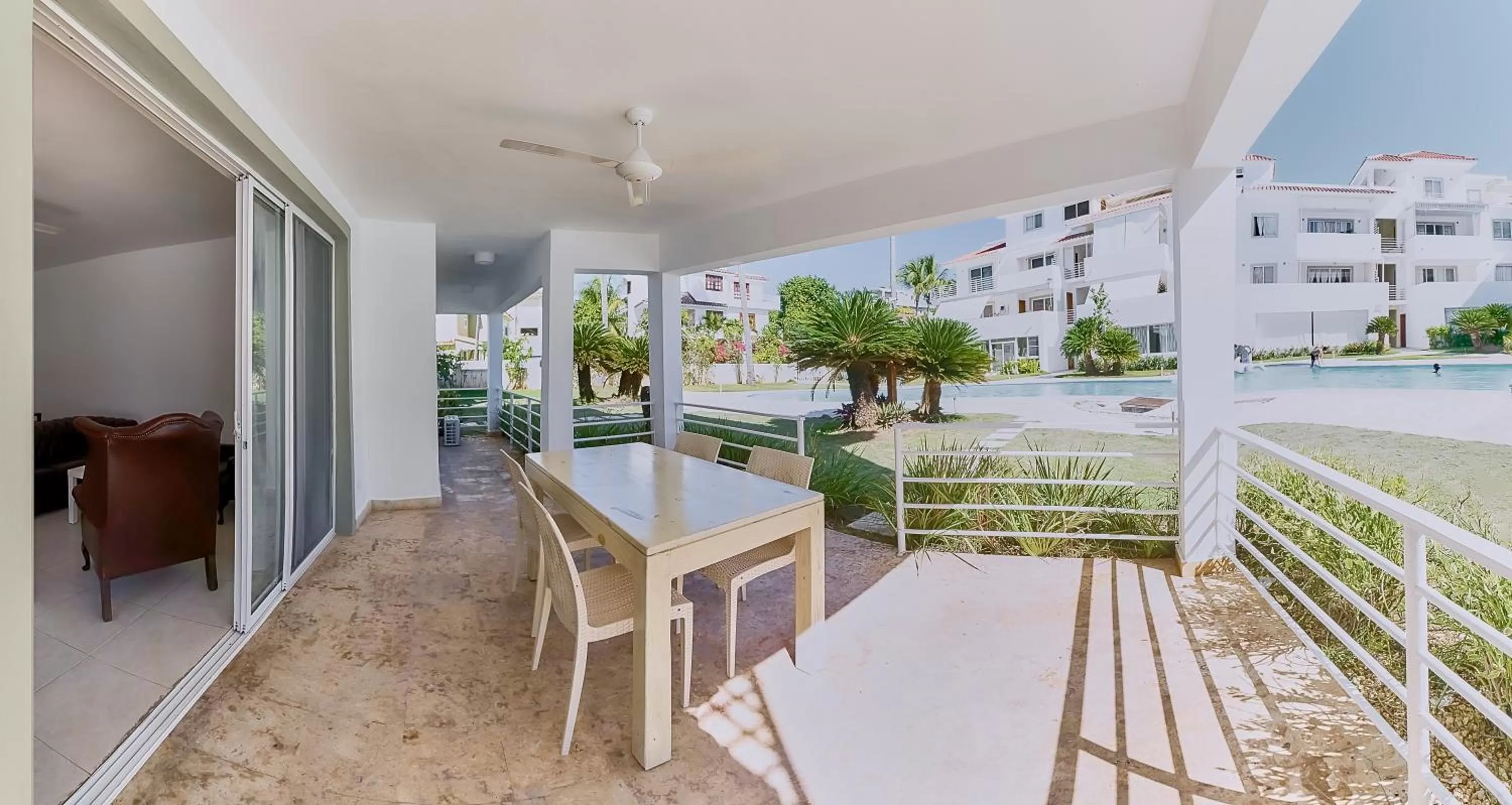 Patio in Las Terrazas Condo Punta Cana Beach - Los Corales Village