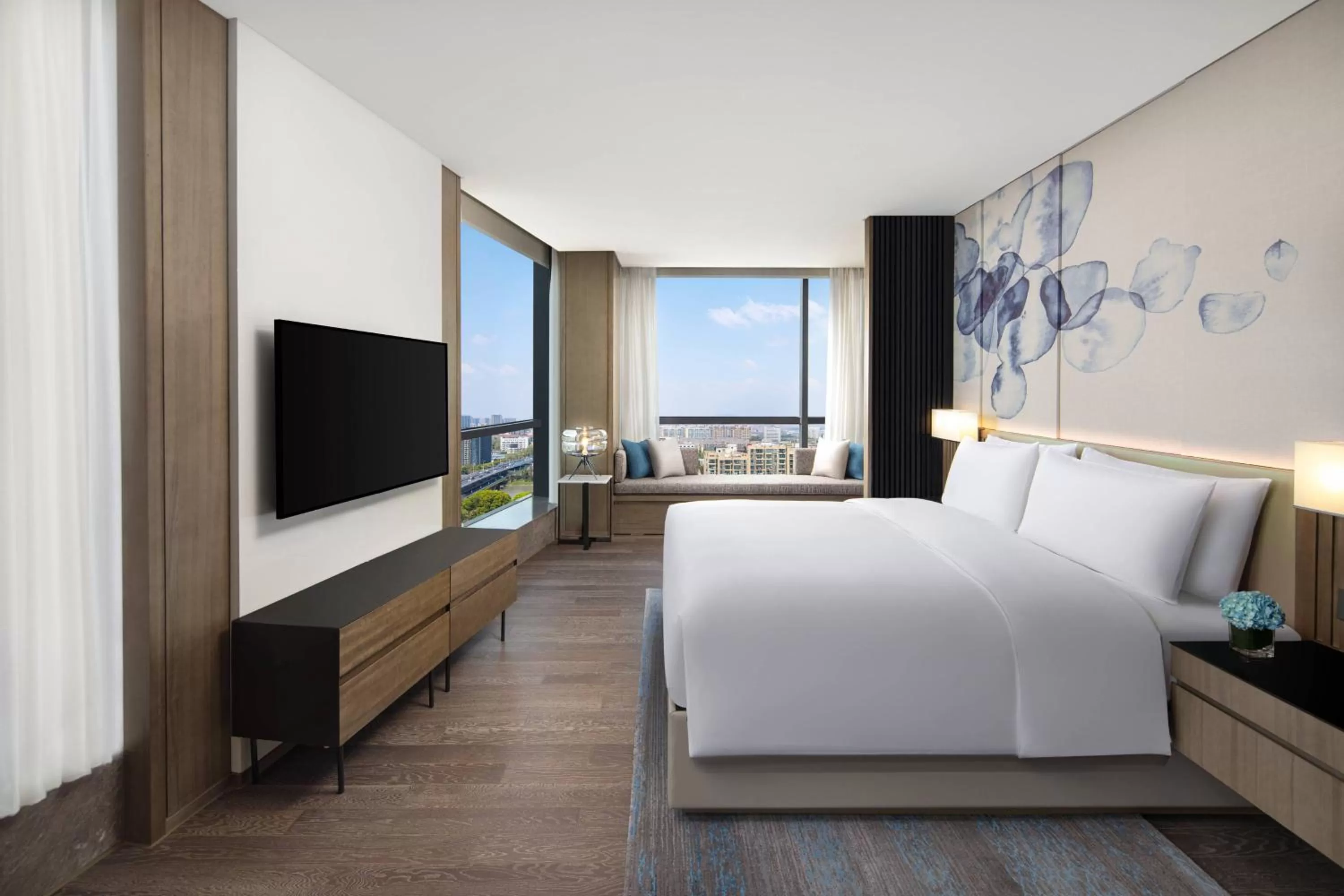 Bedroom, Bed in Courtyard by Marriott Nanjing Jiangning