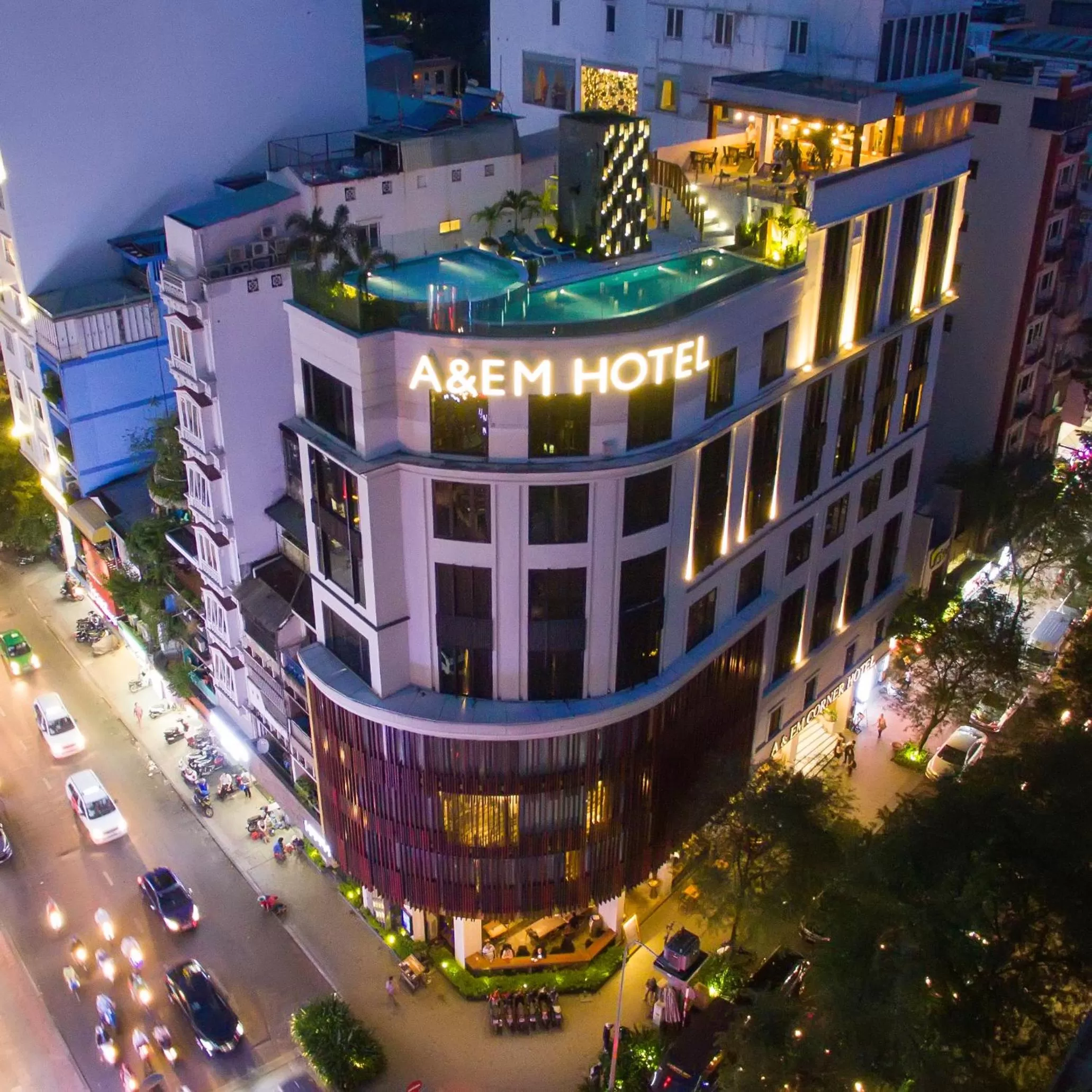 Property building, Bird's-eye View in A&EM Saigon Hotel